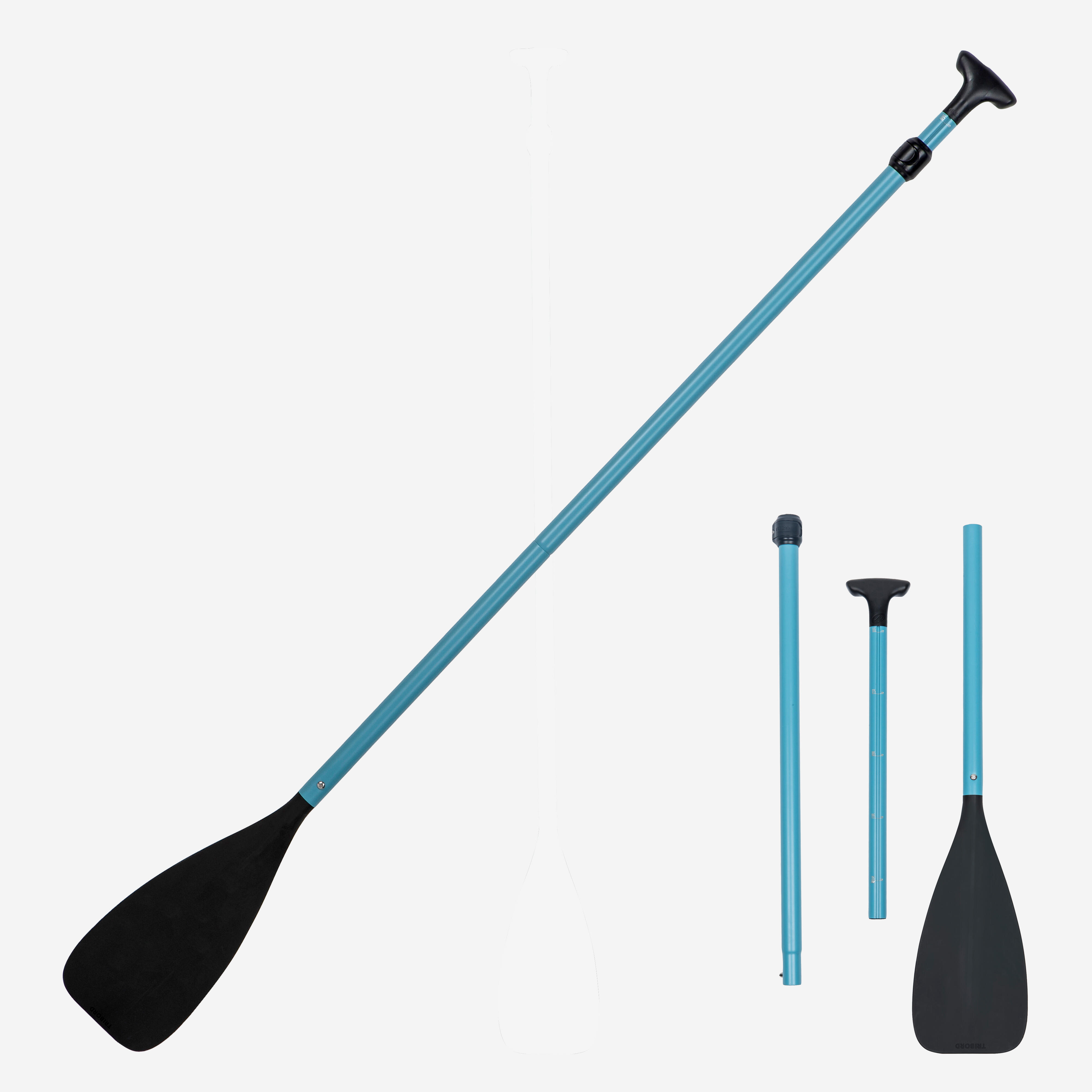 ITIWIT Pádlo na paddleboard P100 3P 165 – 205 cm modré-ITIWIT