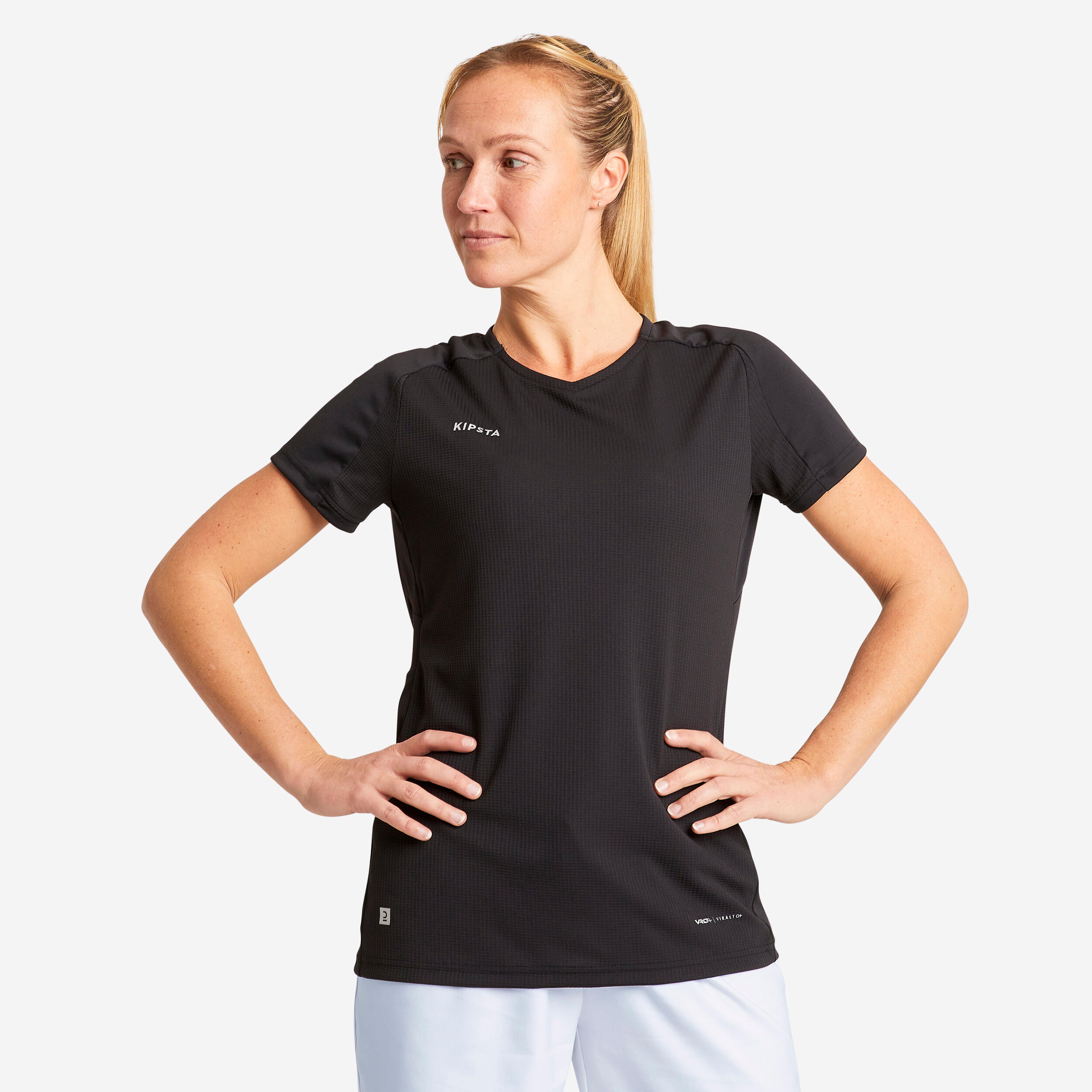 KIPSTA Dámsky futbalový dres Viralto čierny 875@M-KIPSTA