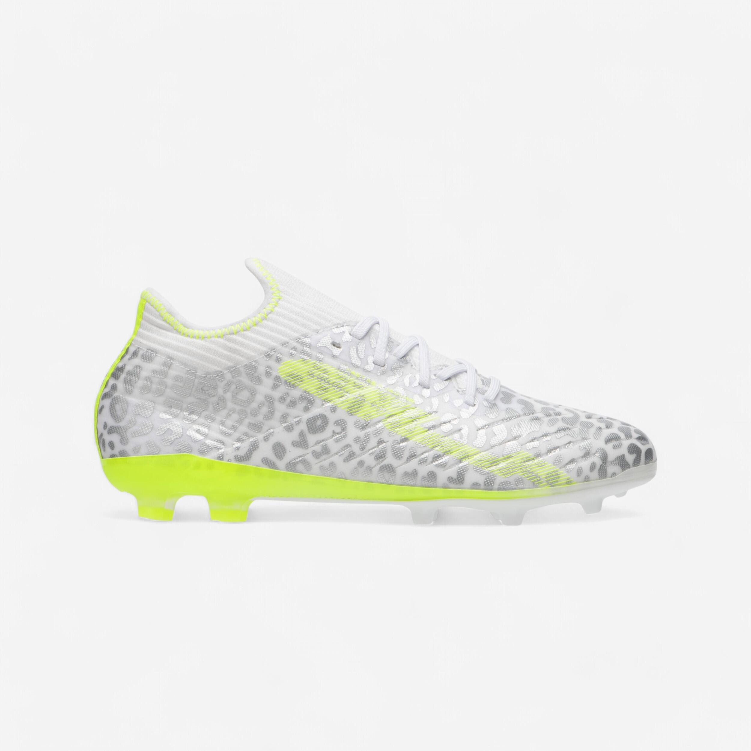 KIPSTA Detské futbalové kopačky CLR FG Jaguar Boost šnurovacie biela 274@33-KIPSTA