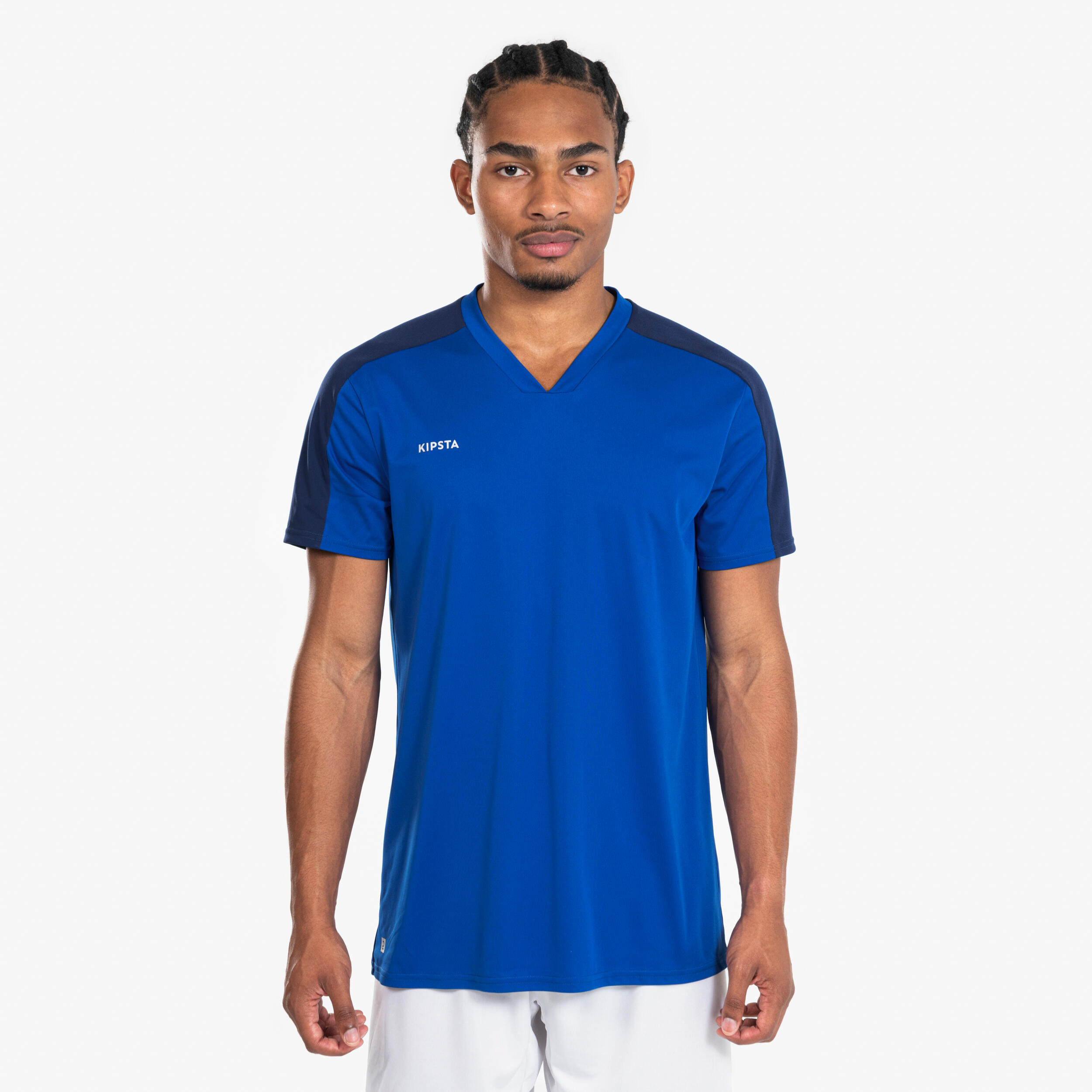 KIPSTA Futbalový dres Essentiel s krátkym rukávom modrý 349@L-KIPSTA
