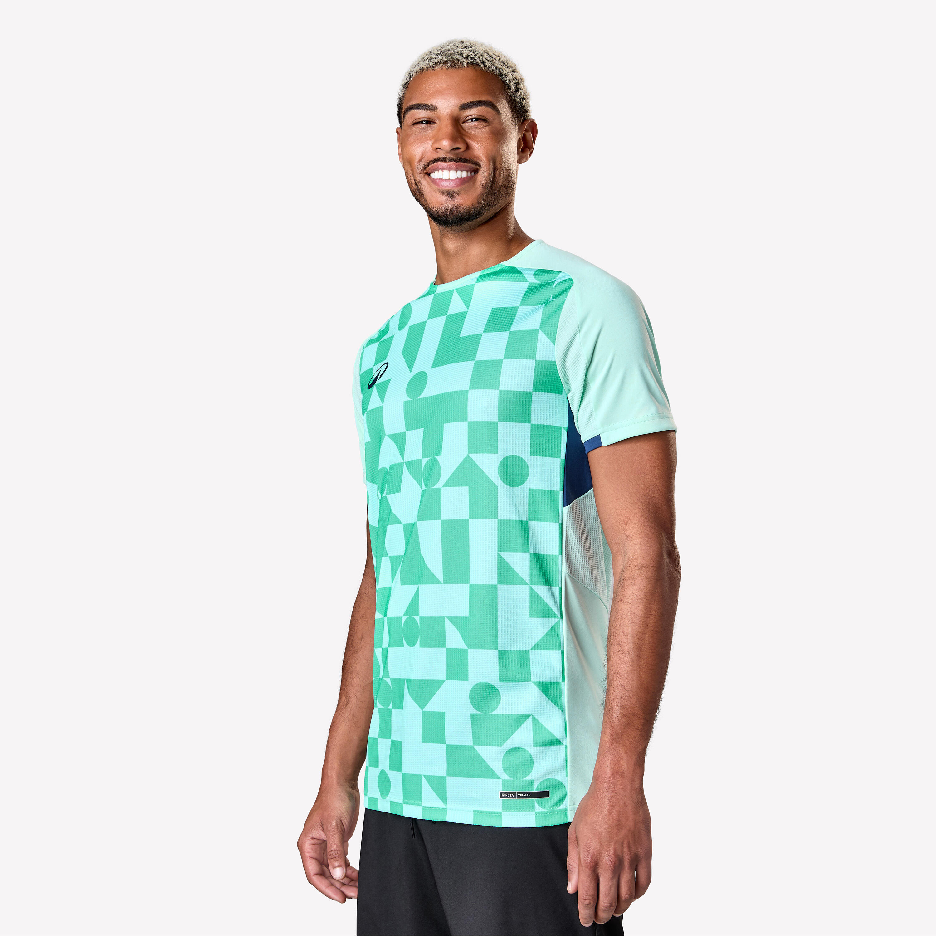 KIPSTA Futbalový dres Viralto Check s krátkym rukávom zeleno-modrý zelená 349@S-KIPSTA