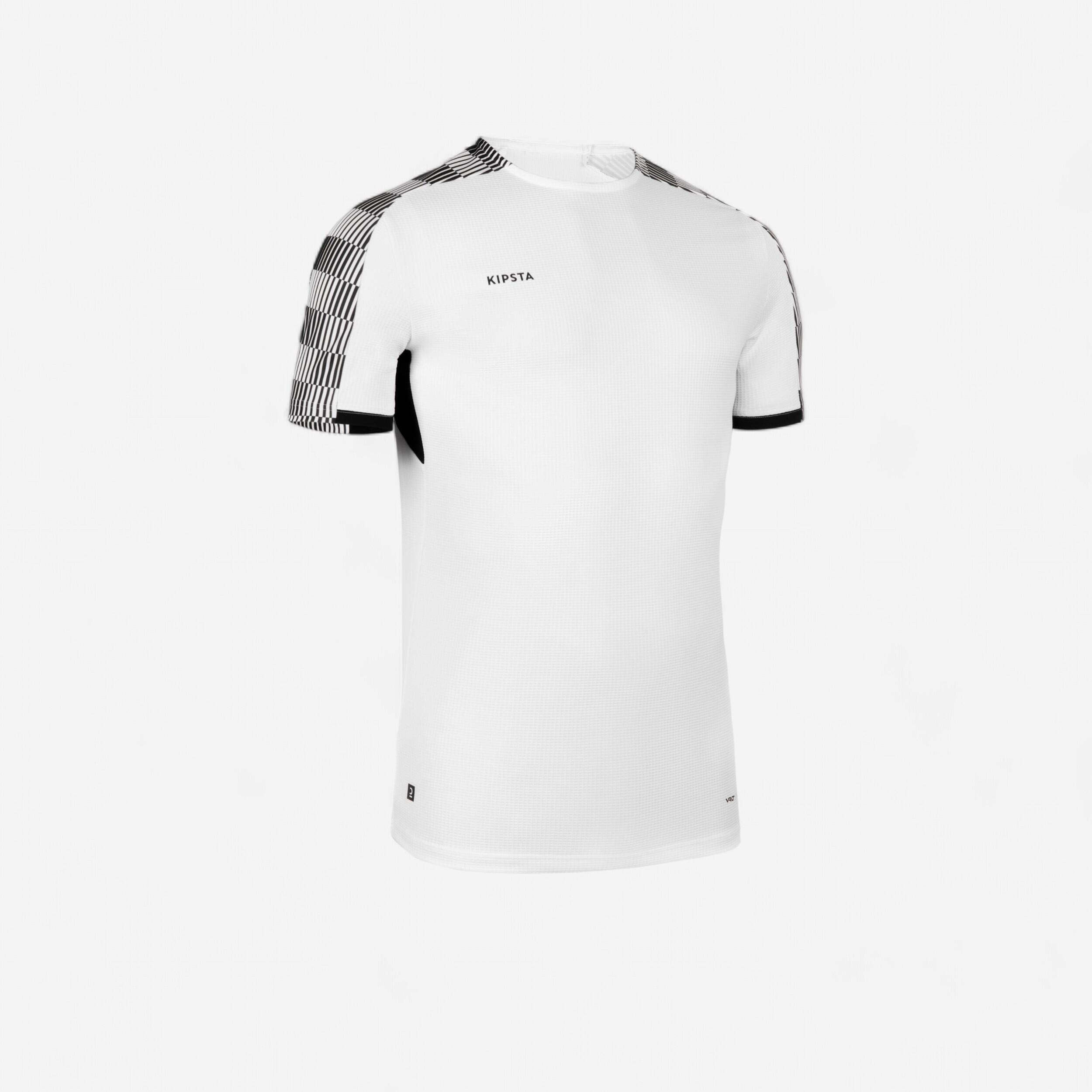 KIPSTA Futbalový dres Viralto Damier s krátkym rukávom bielo-čierny 349@M-KIPSTA