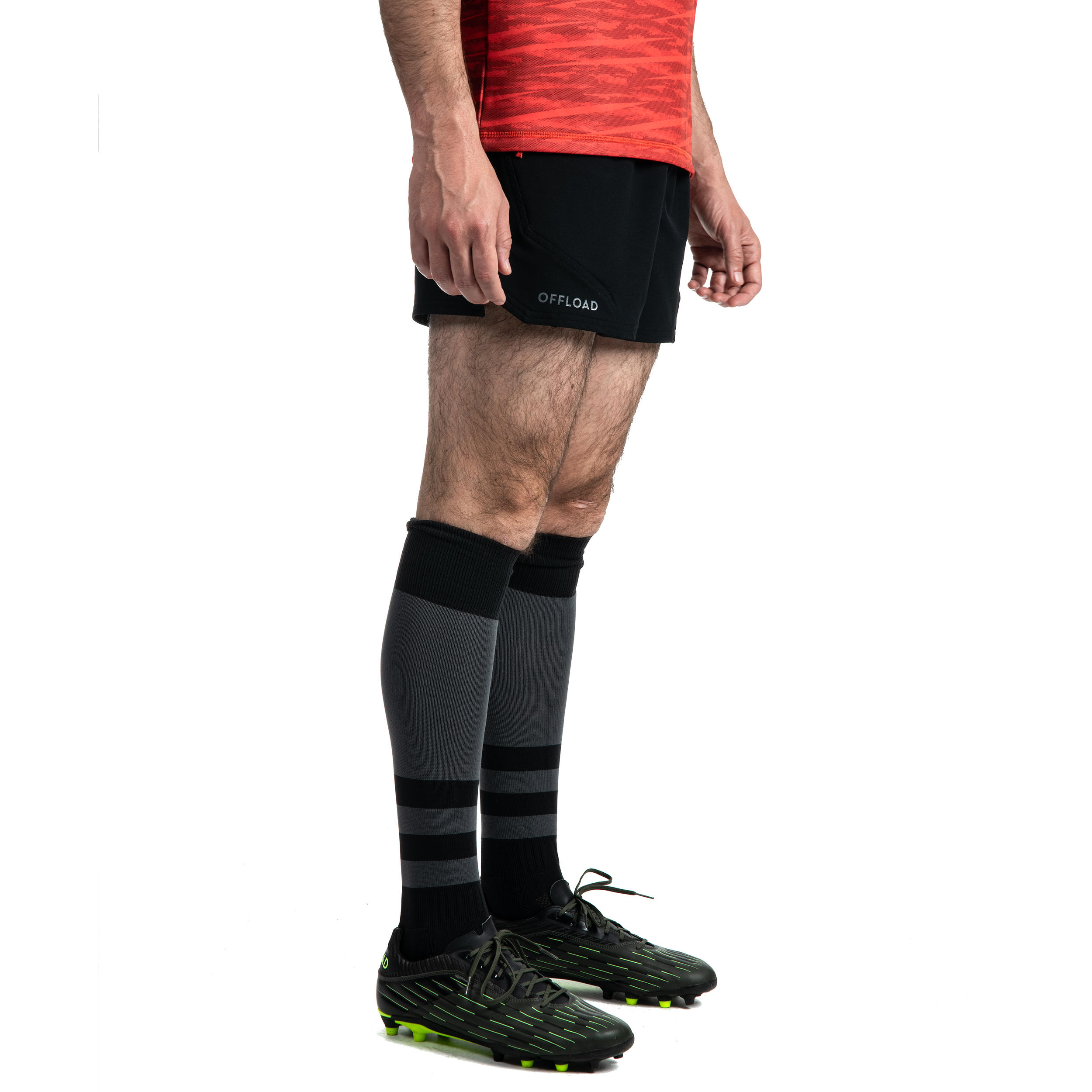 KIPSTA Pánske šortky na rugby R500 čierne 200@XS-KIPSTA