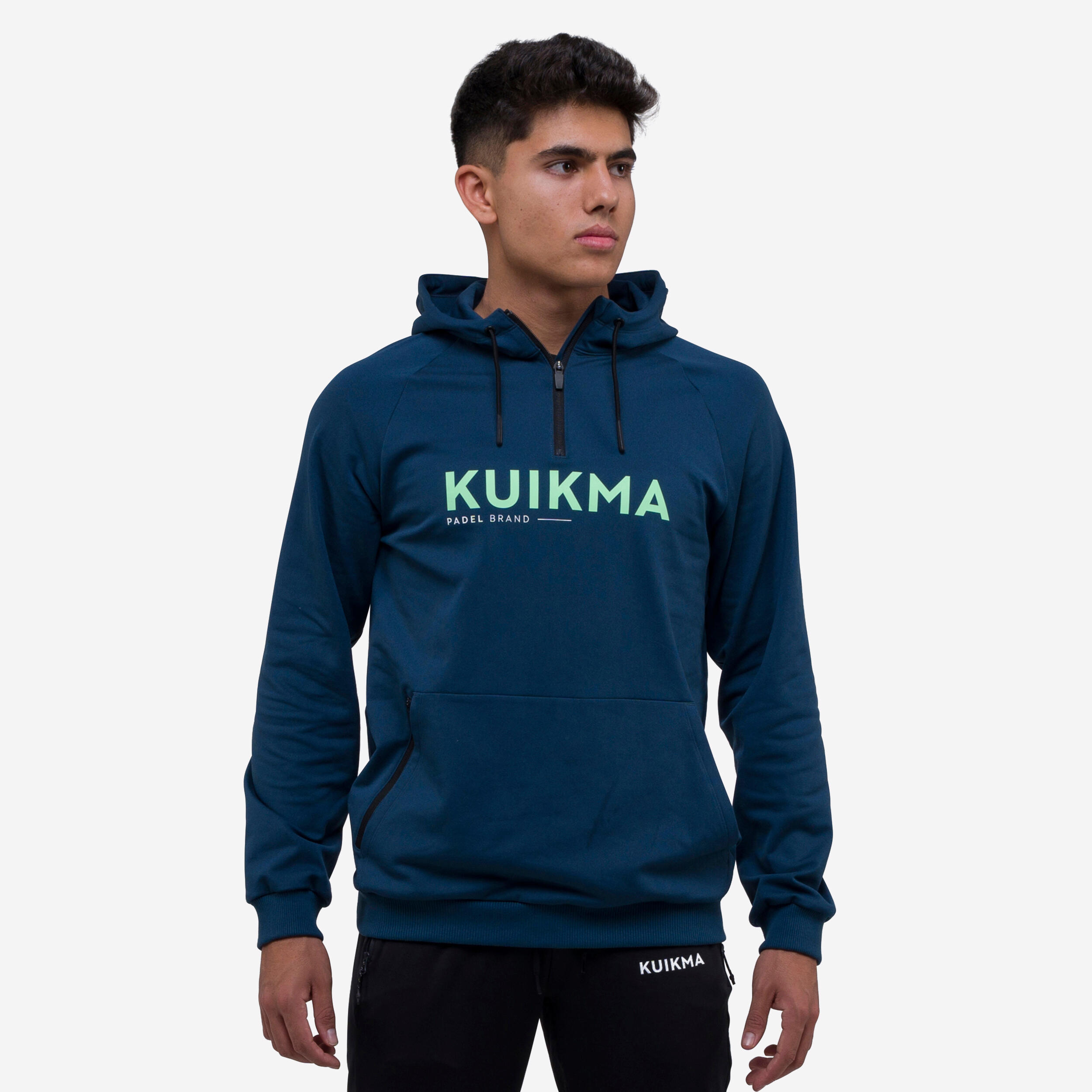 KUIKMA Mikina Club na padel priedušná hrejivá modrá 349@XL-KUIKMA