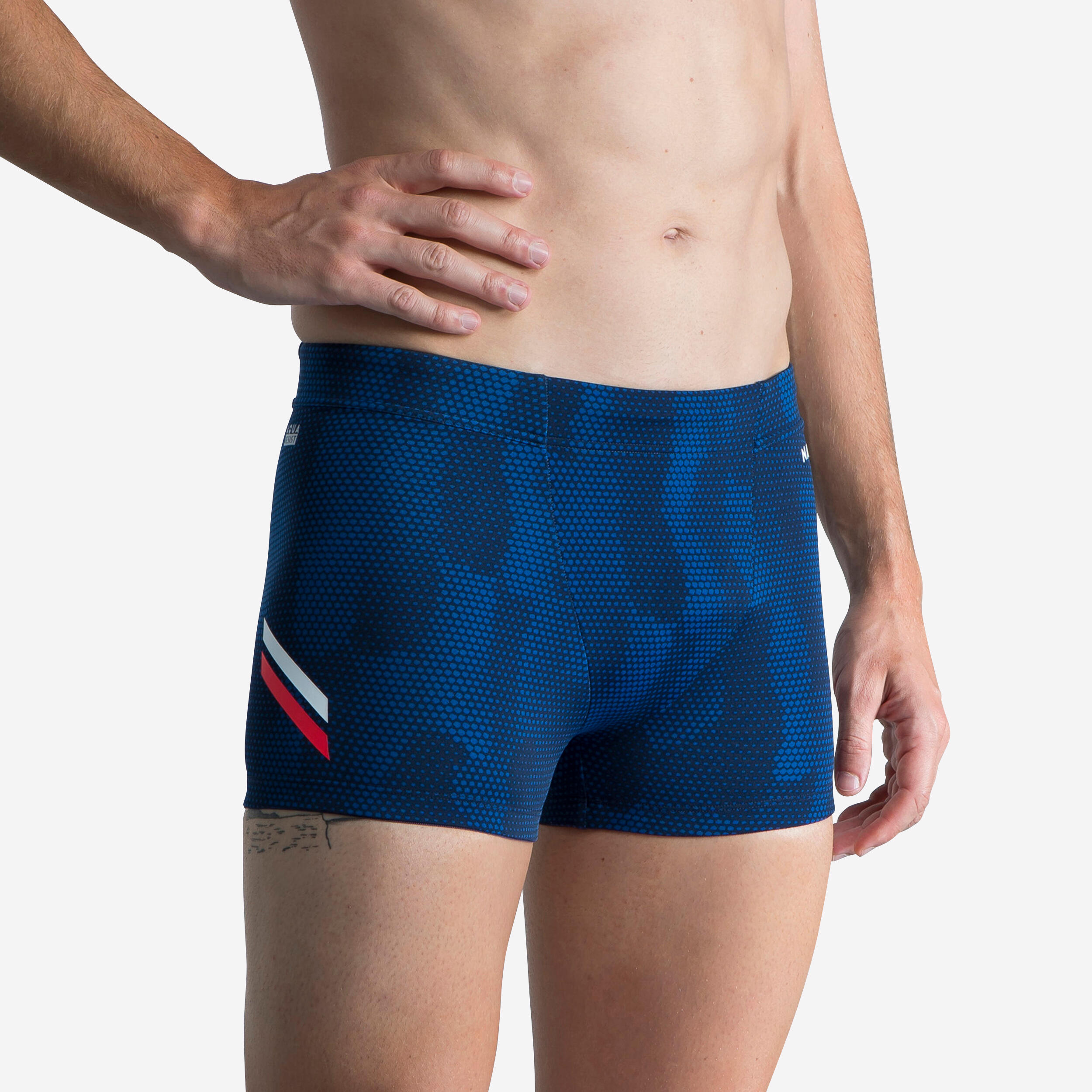 NABAIJI PÁNSKE BOXERKOVÉ PLAVKY FITI MODRÁ/BIELA/ČERVENÁ modrá 340@XL-2XL-NABAIJI