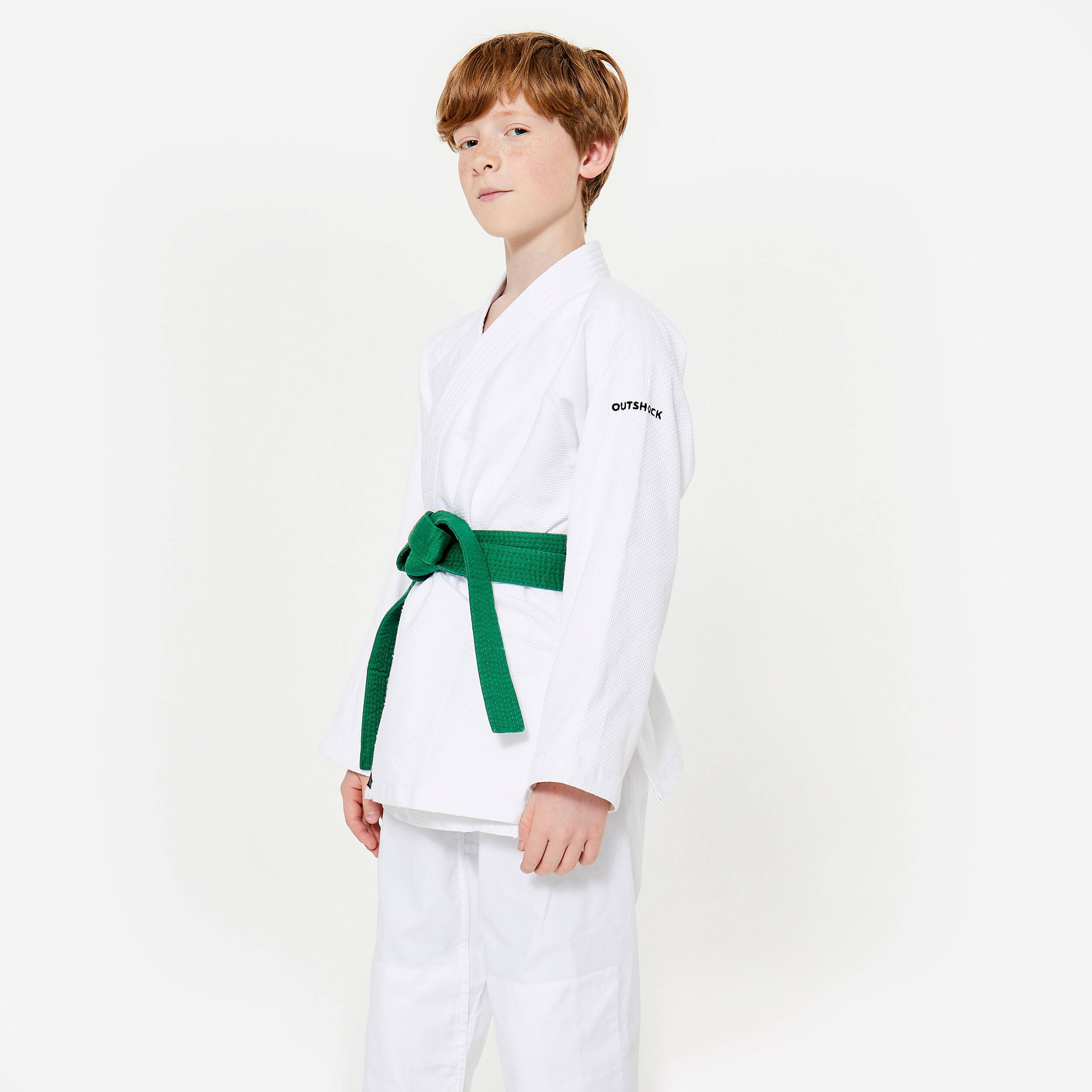 OUTSHOCK Detské kimono na džudo a aikido 350 gr/m² – biele 296@140 cm-OUTSHOCK