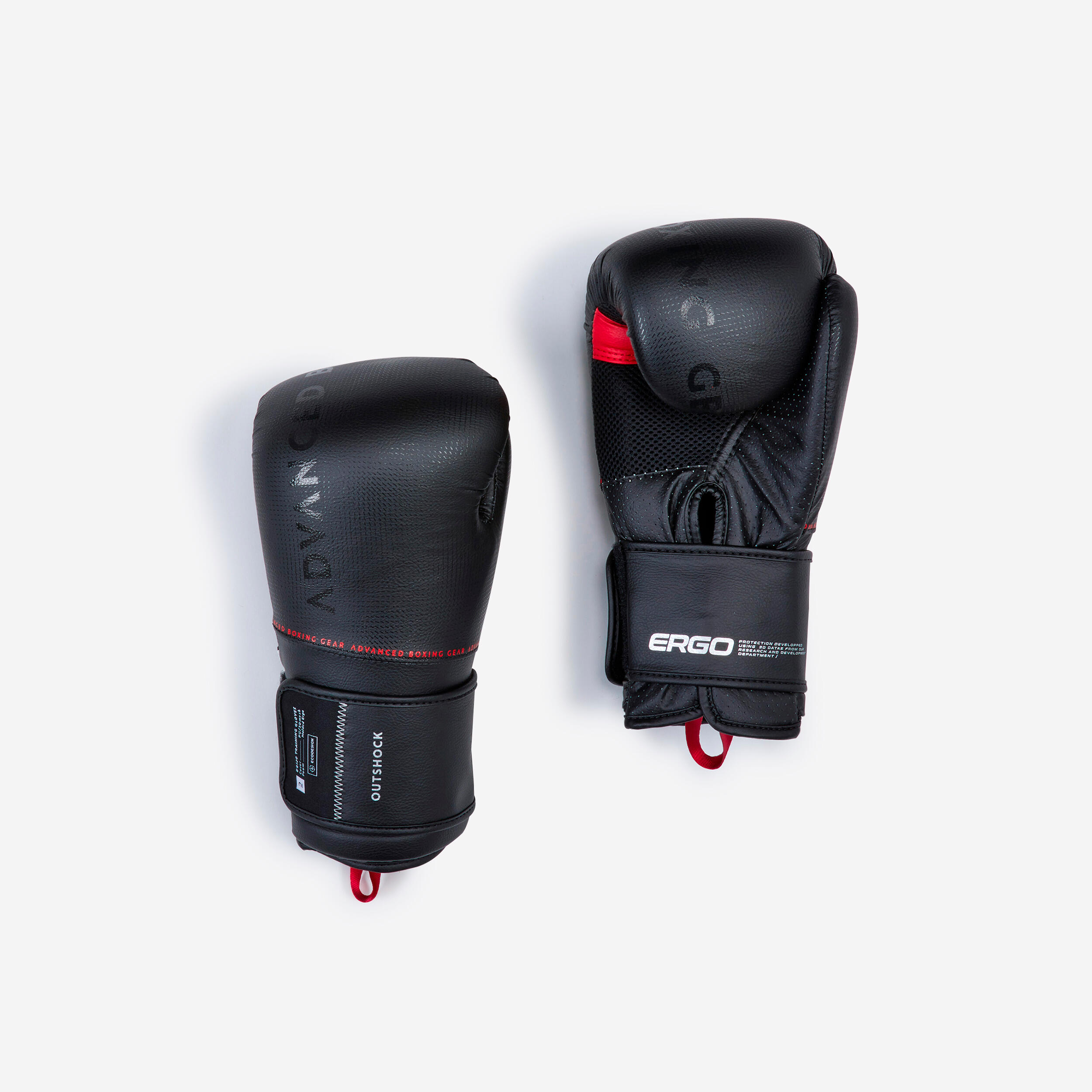 OUTSHOCK Ergonomické boxerské rukavice 120 čierne 204@12 oz-OUTSHOCK