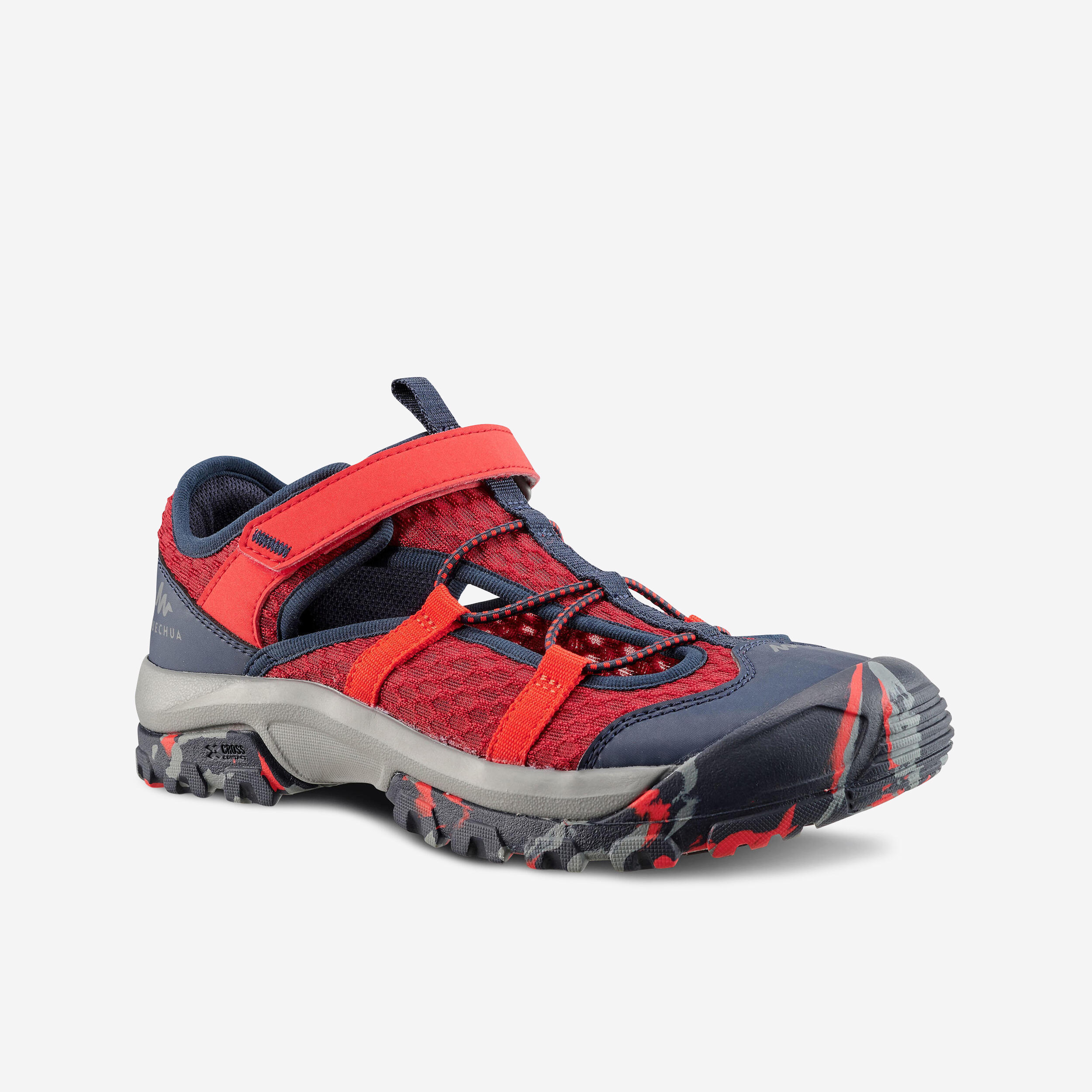 QUECHUA Detské turistické sandále MH150 TW od 28 do 39 červené 274@30-31-QUECHUA