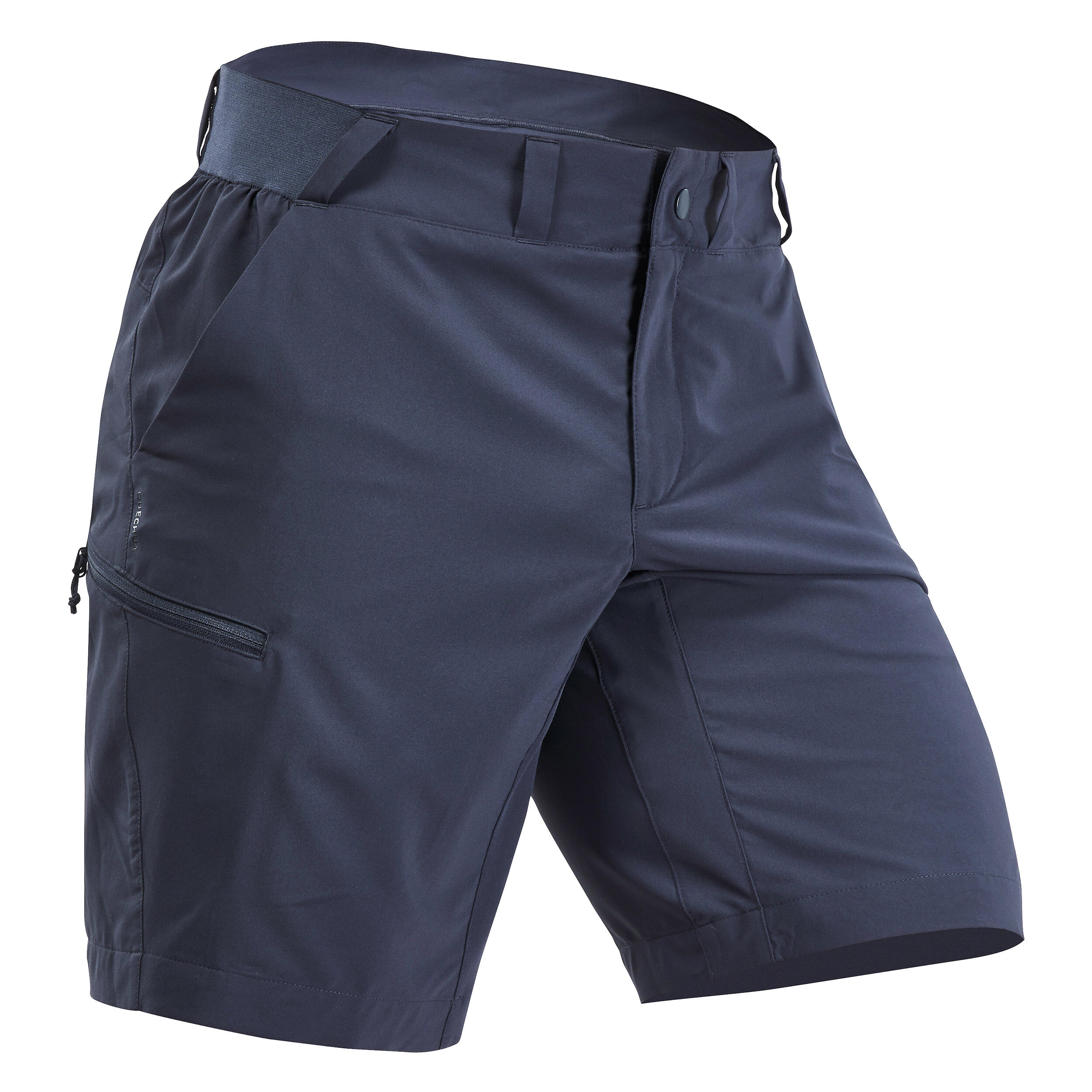 QUECHUA Pánske turistické šortky MH100 šedá 340@M-QUECHUA
