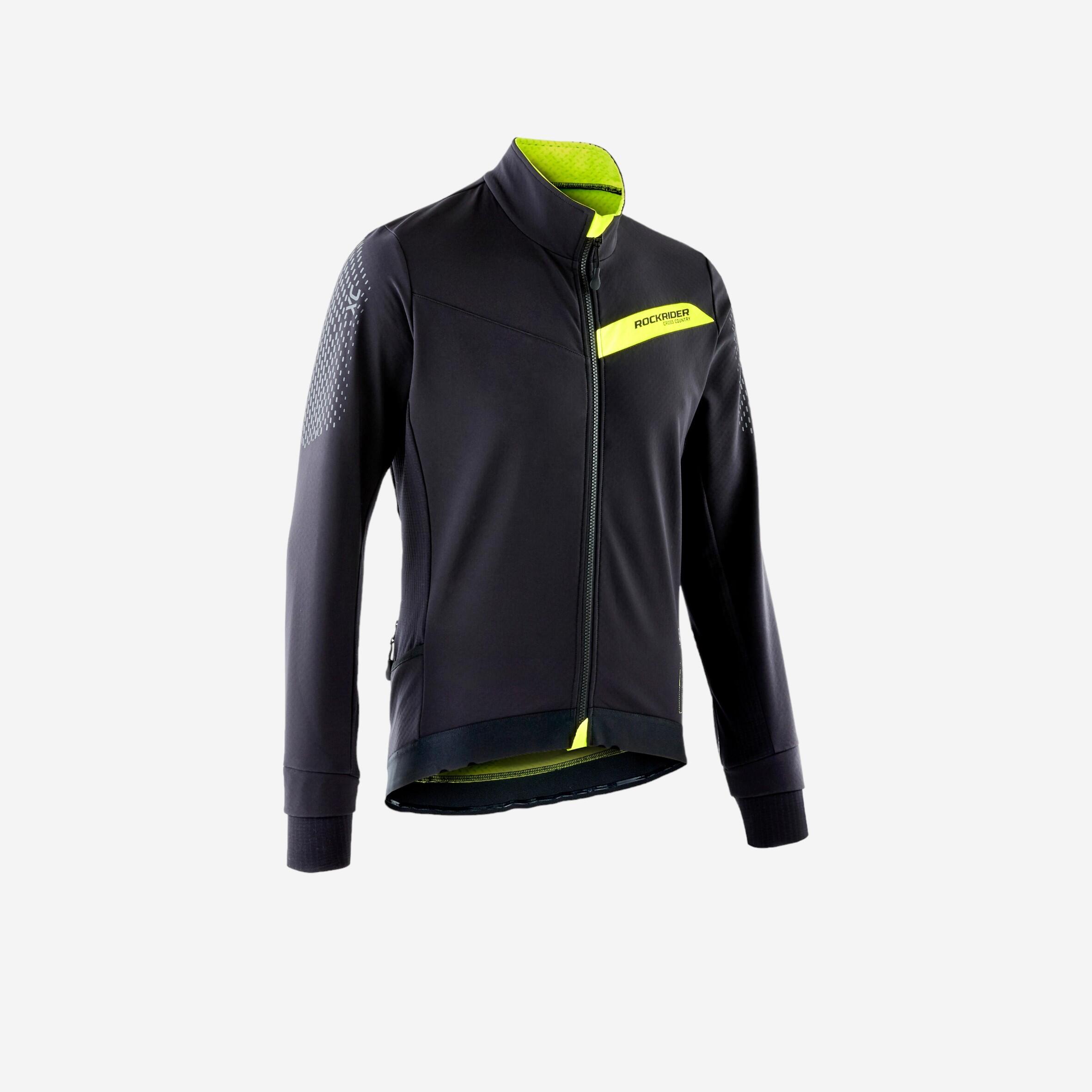 ROCKRIDER Cyklistická bunda na MTB XC strih Slim čierno-žltá čierna 200@S-ROCKRIDER