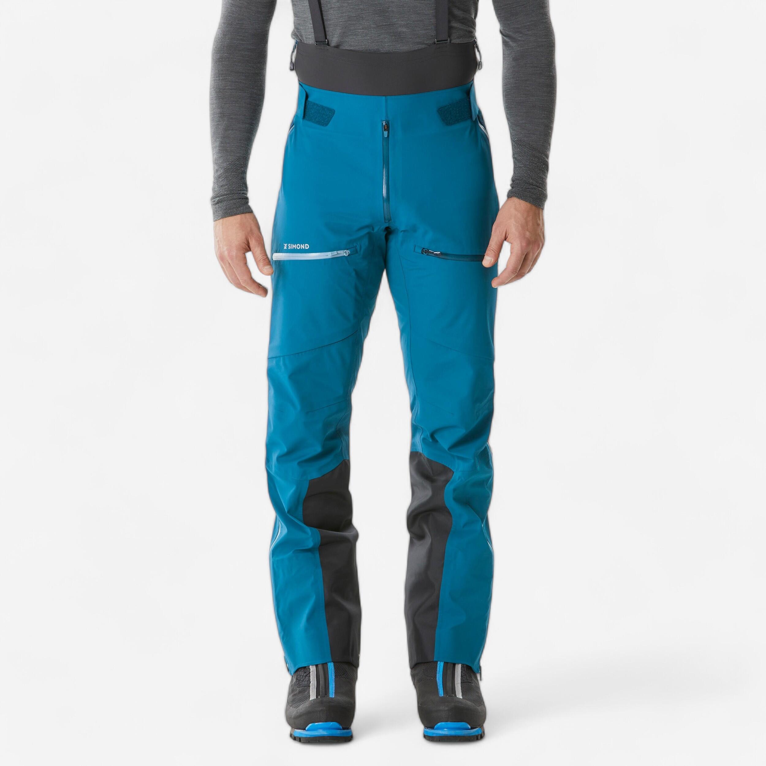 SIMOND Pánske horolezecké vrchné nohavice Ice tmavotyrkysové modrá 340@XL-2XL-SIMOND