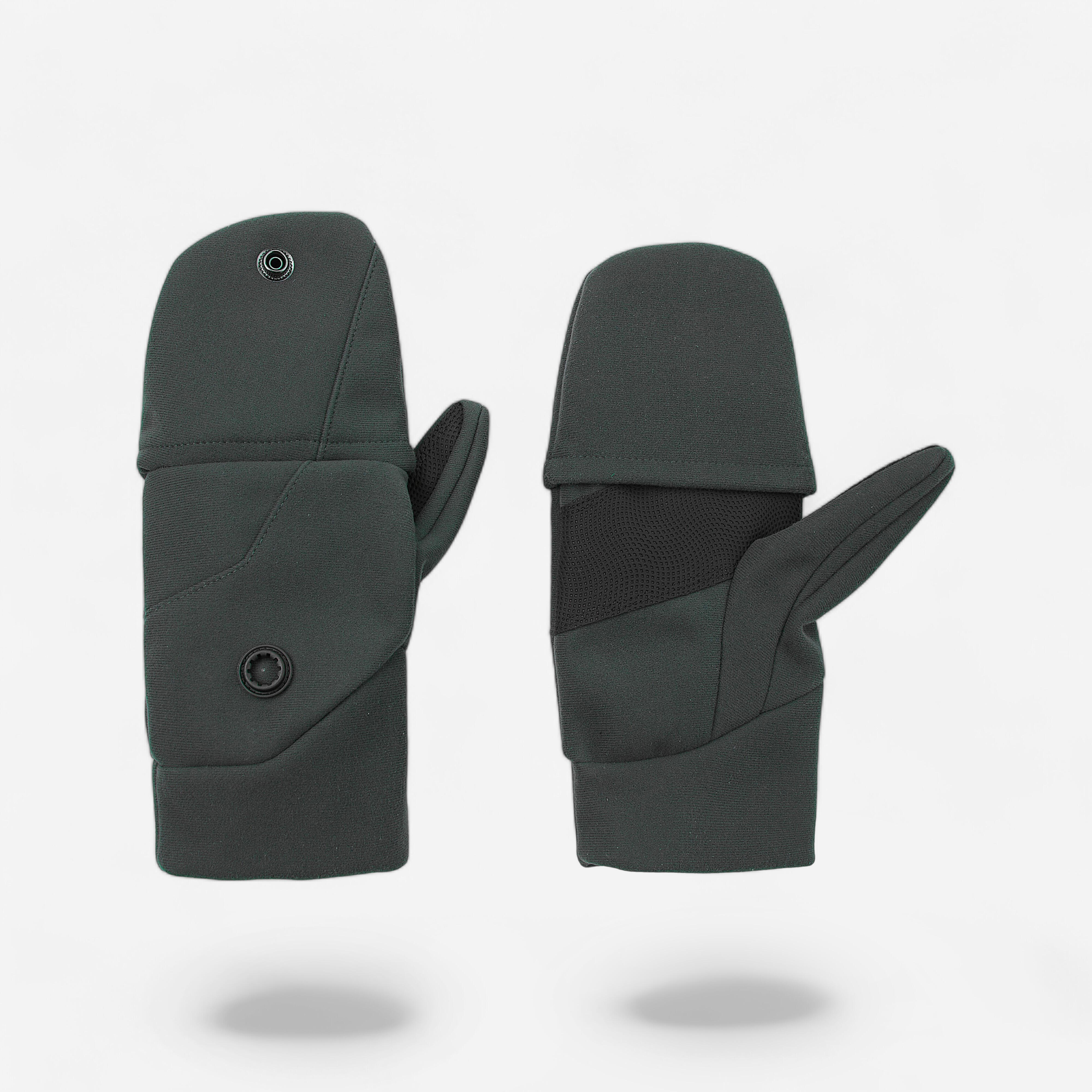 SOLOGNAC Bezprstové hrejivé softshellové rukavice 500 zelené zelená 302@L-XL-SOLOGNAC