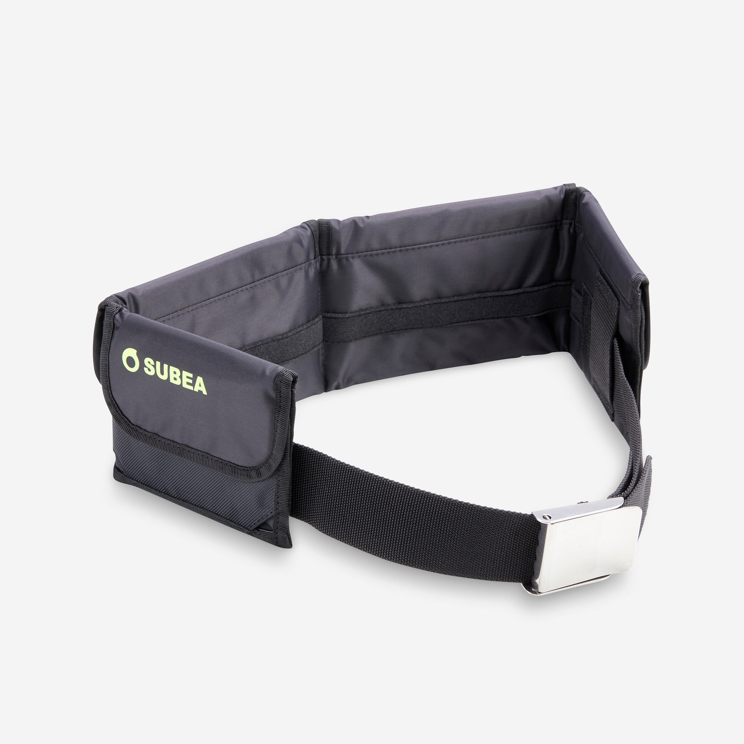 SUBEA Ohybný pás na potápanie s vreckami na olovené závažie čierna 200@L-XL-SUBEA