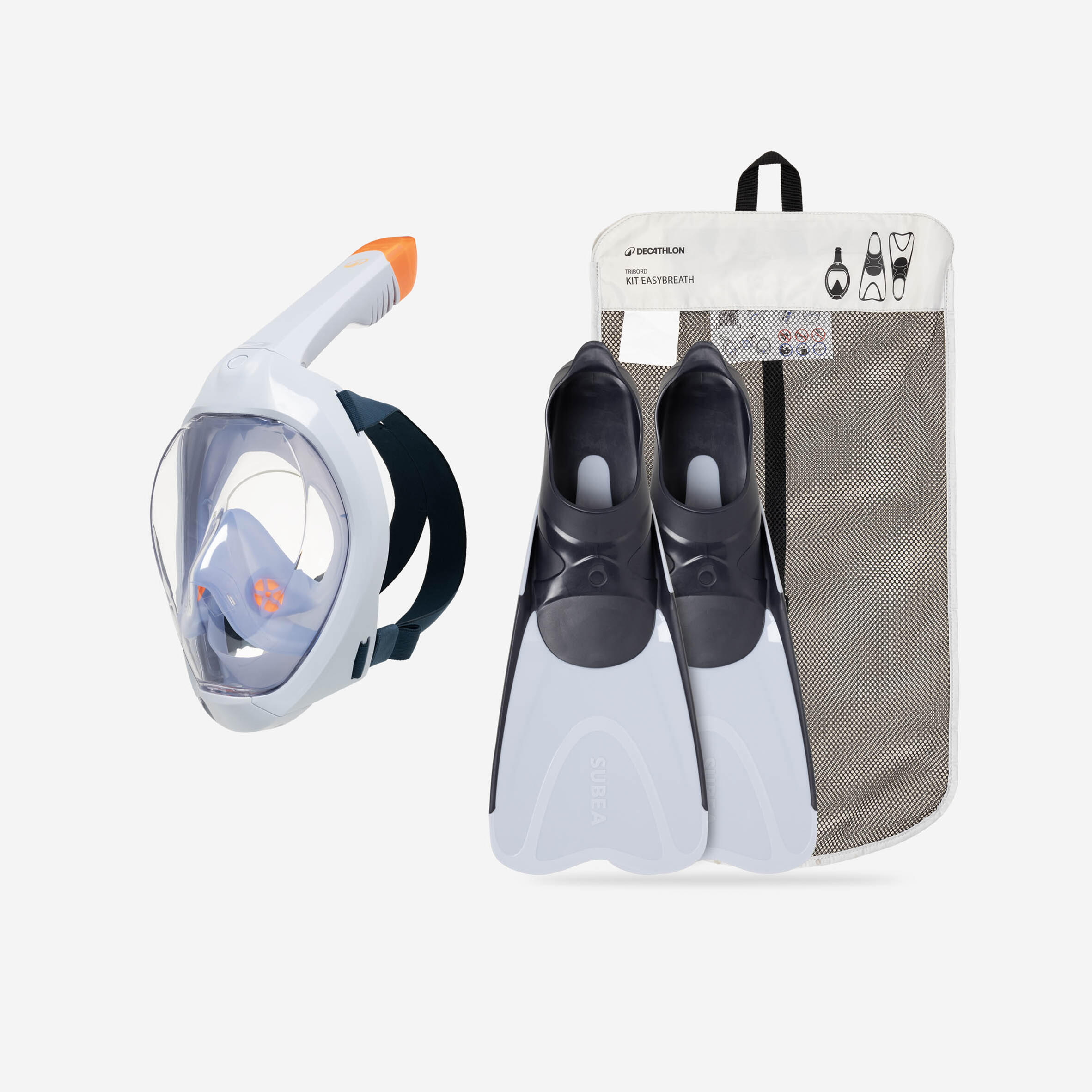 SUBEA Súprava na šnorchlovanie Easybreath (maska a plutvy) 272@40-41-SUBEA