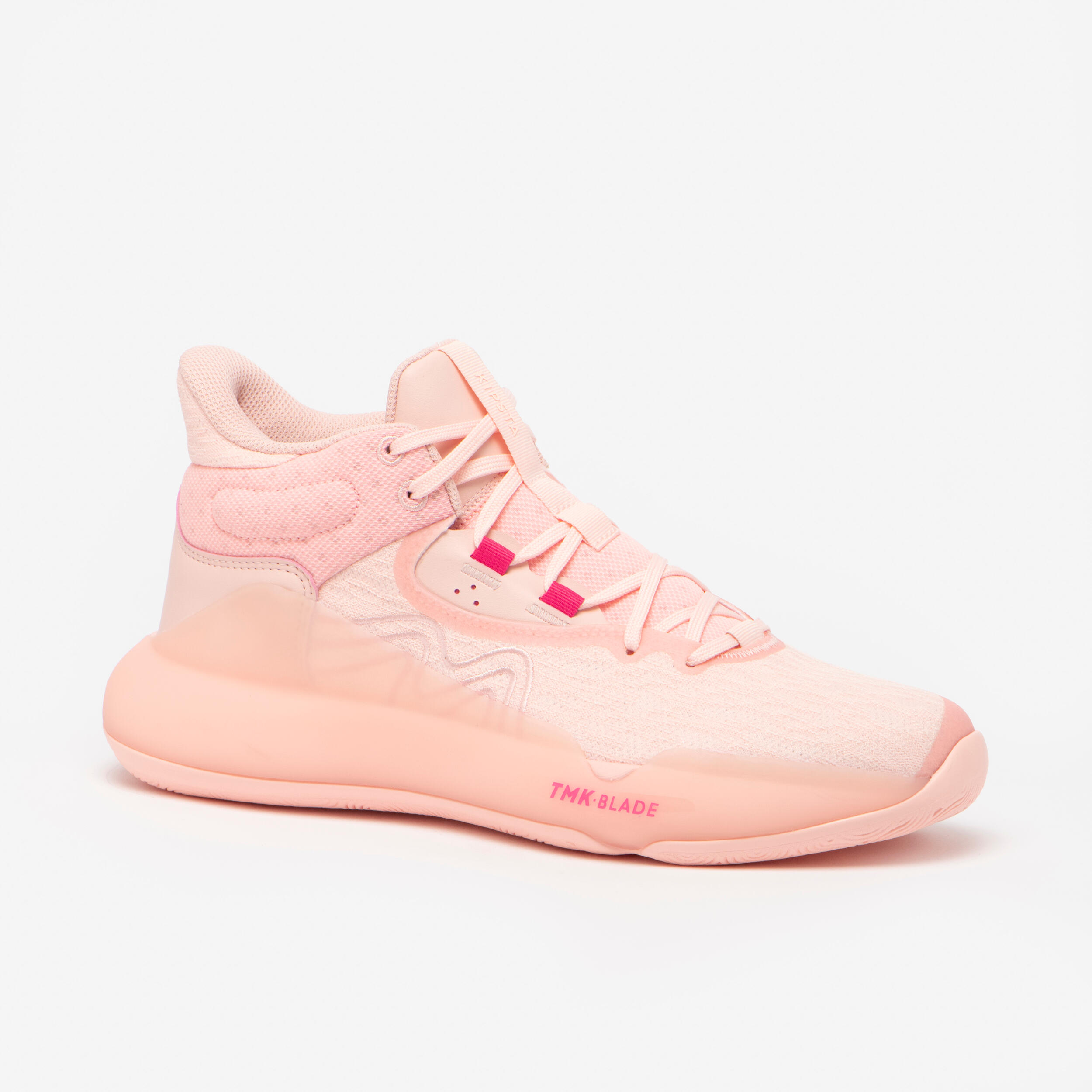 TARMAK BASKETBALOVÁ VYSOKÁ OBUV SE 500 HIGH UNISEX RUŽOVÁ 272@48-TARMAK