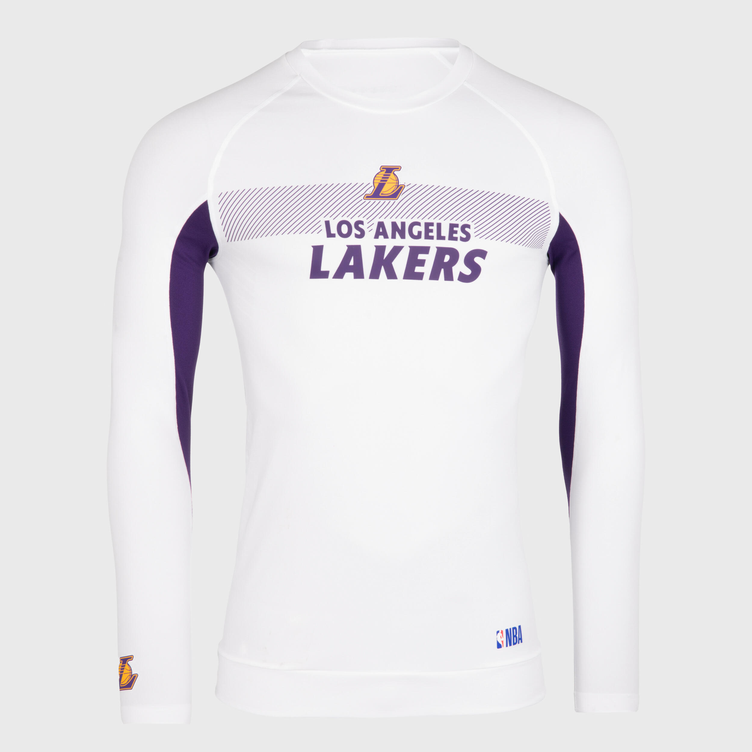 TARMAK Spodné tričko UT500 NBA Los Angeles Lakers unisex biele 200@L-TARMAK