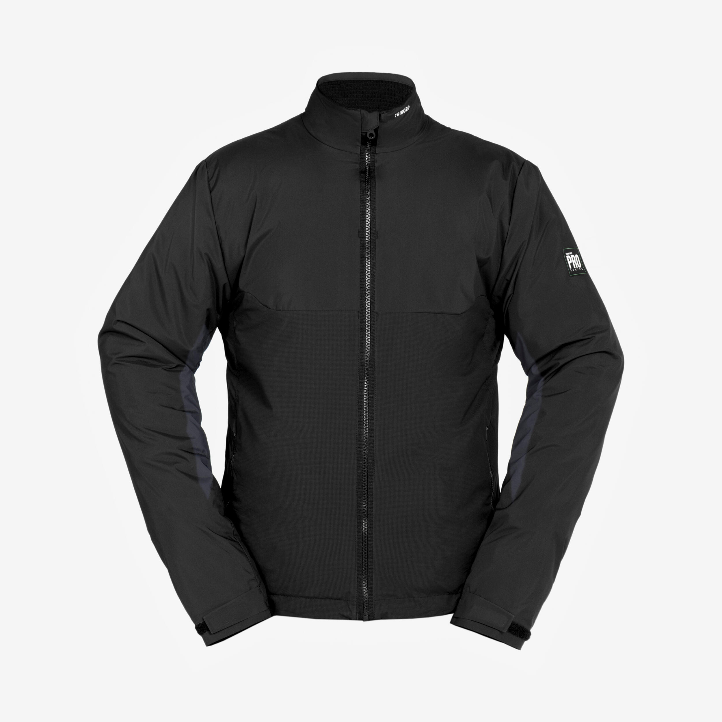 TRIBORD Pánska jachtárska bunda Midlayer Offshore Pro Series sivo-čierna 349@2XL-TRIBORD