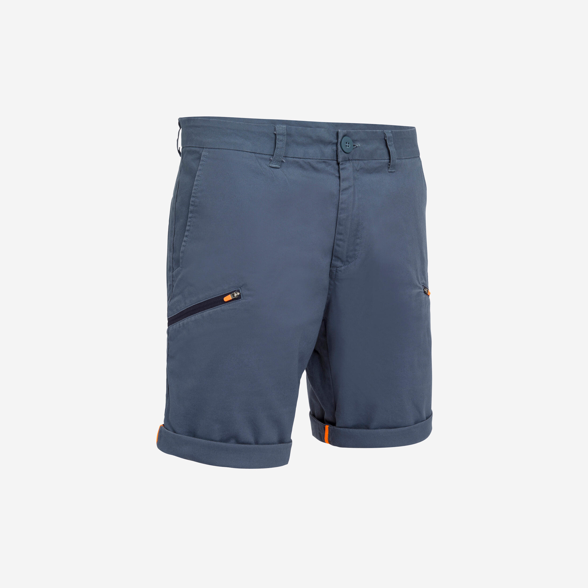 TRIBORD Pánske krátke bermudy Sailing 100 tmavosivé modrá 340@2XL-TRIBORD
