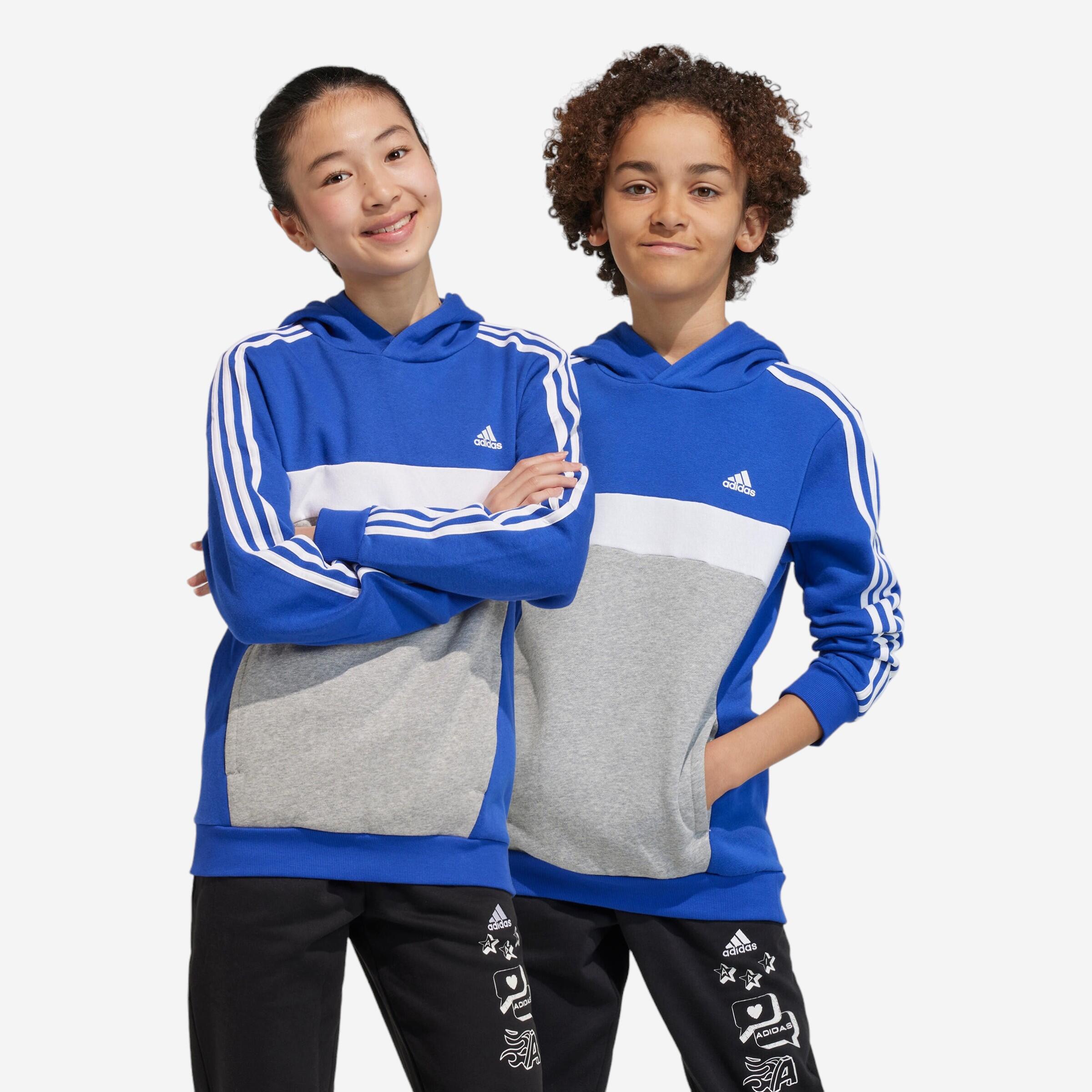 ADIDAS Detská mikina s kapucňou modrá 176 cm-ADIDAS