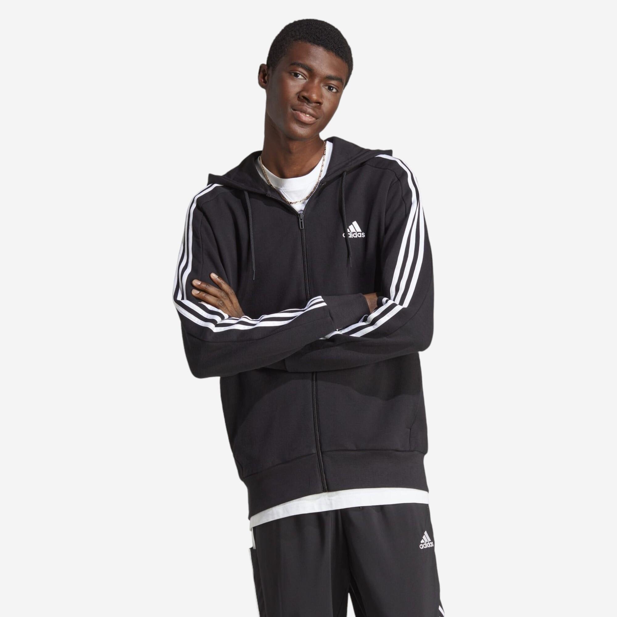 ADIDAS Pánska mikina s kapucňou na fitnes čierna 2XL-ADIDAS