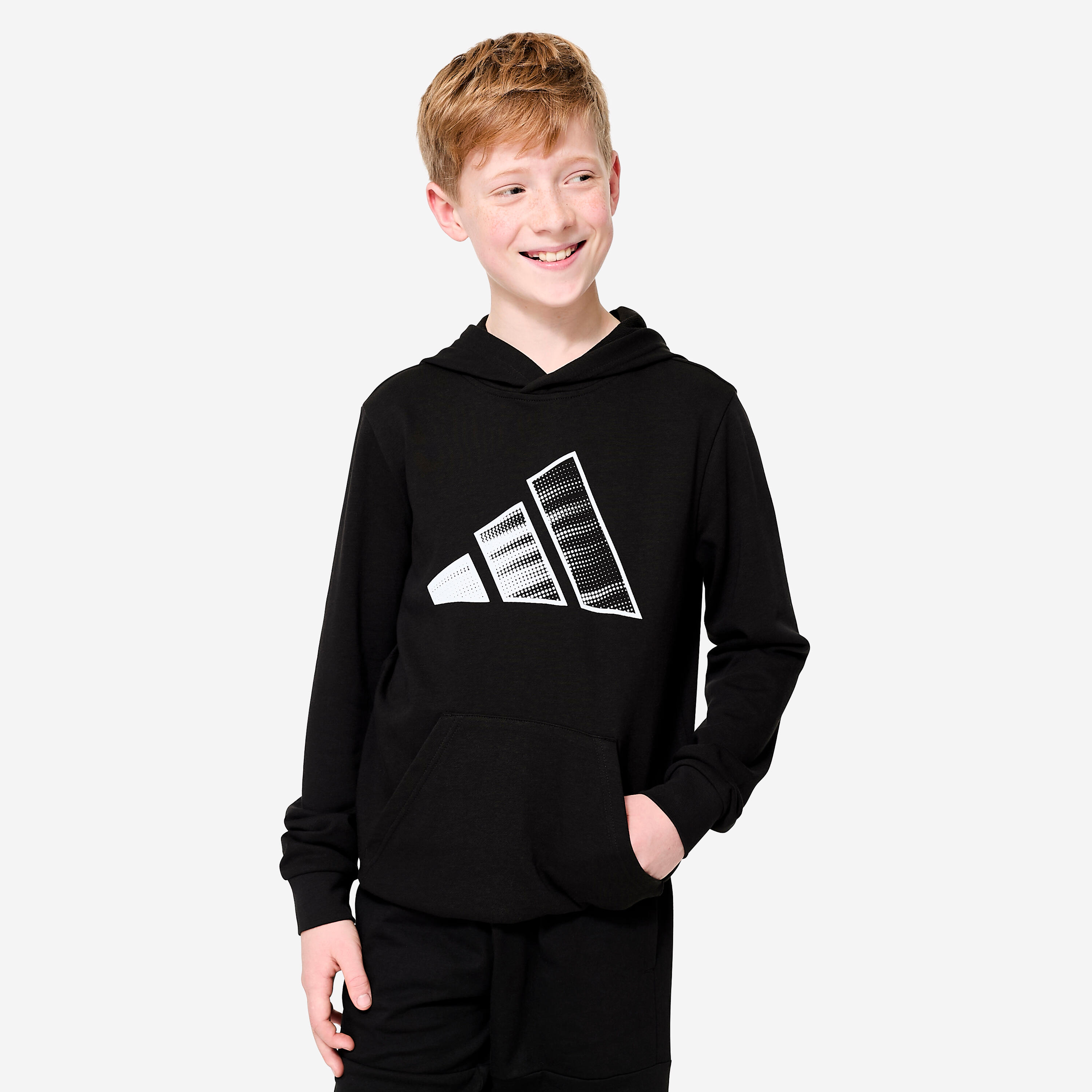 ADIDAS detská mikina s kapucňou čierna 140 cm-ADIDAS