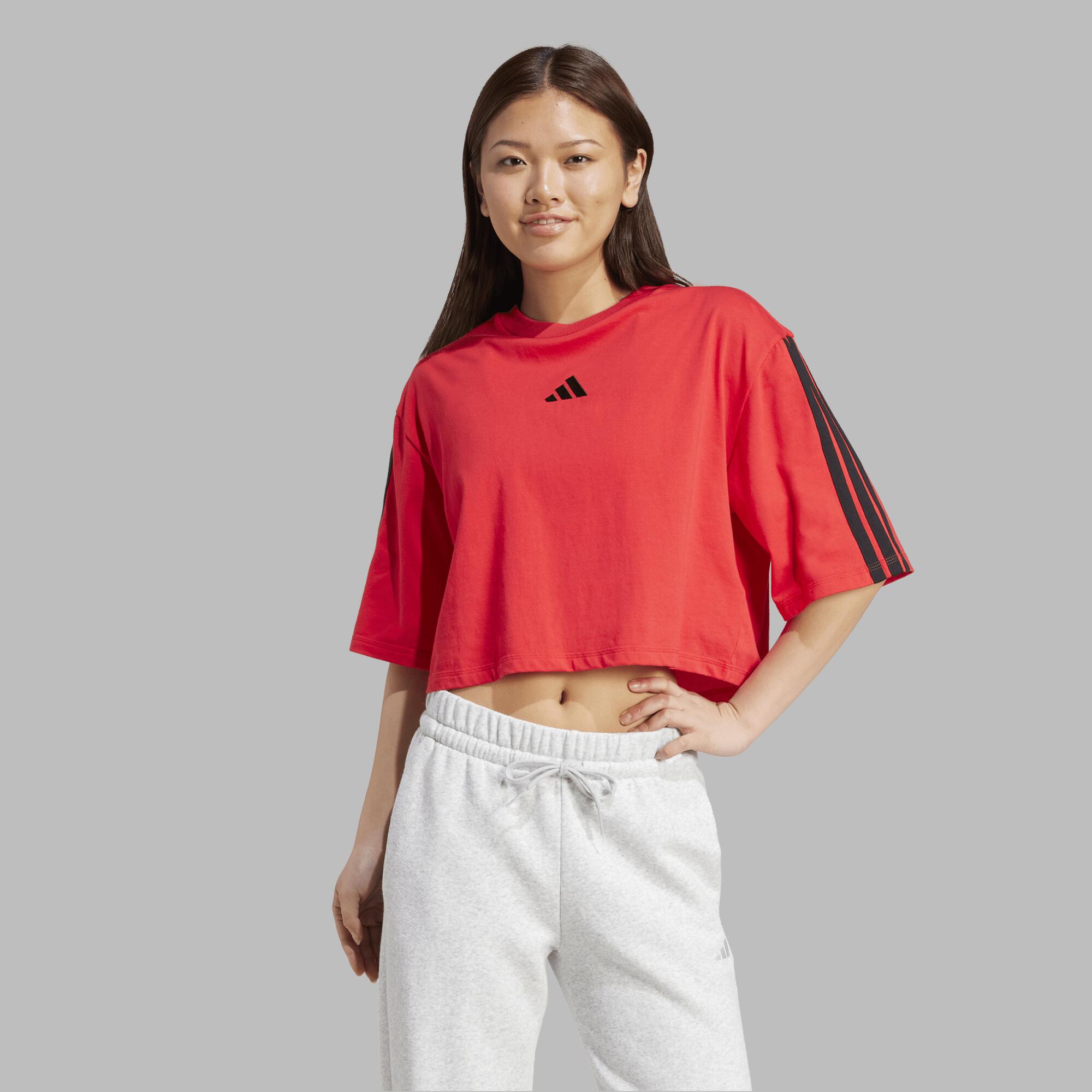 ADIDAS krátke dámske tričko červené 1387@XS-ADIDAS
