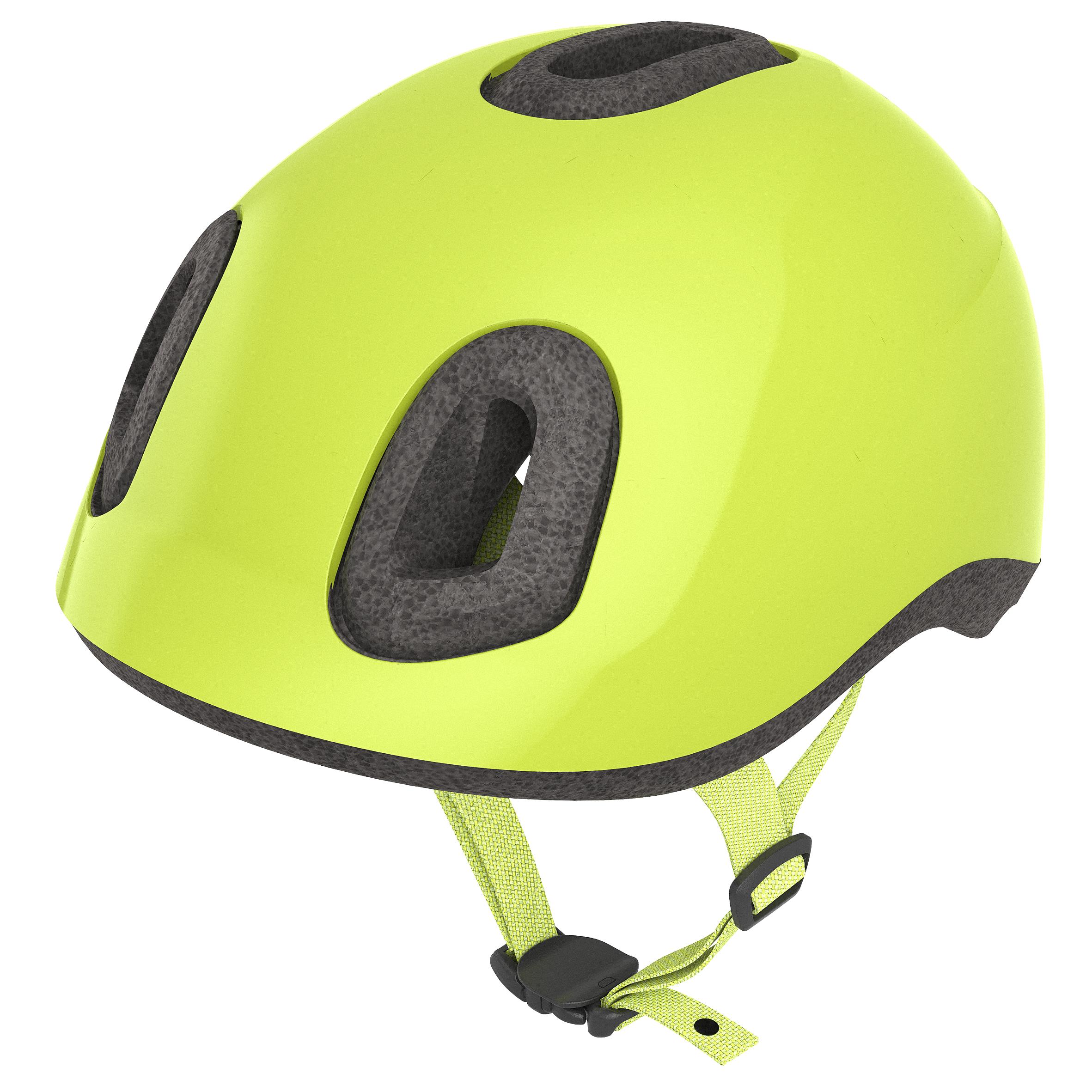BTWIN Detská cyklistická prilba 500 žiarivá žltá žltá 44-49 cm-BTWIN