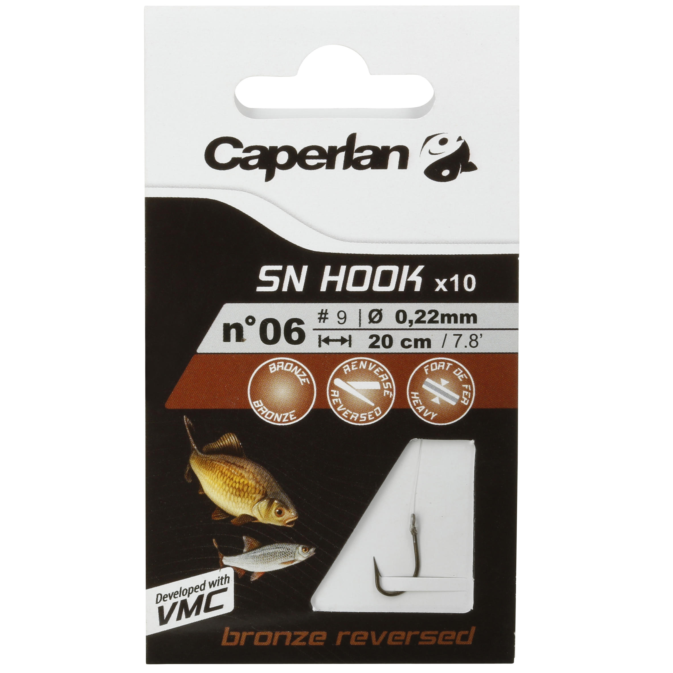 CAPERLAN Montované rybárske háčiky SN Hook bronzované vyhnuté 161@10-CAPERLAN