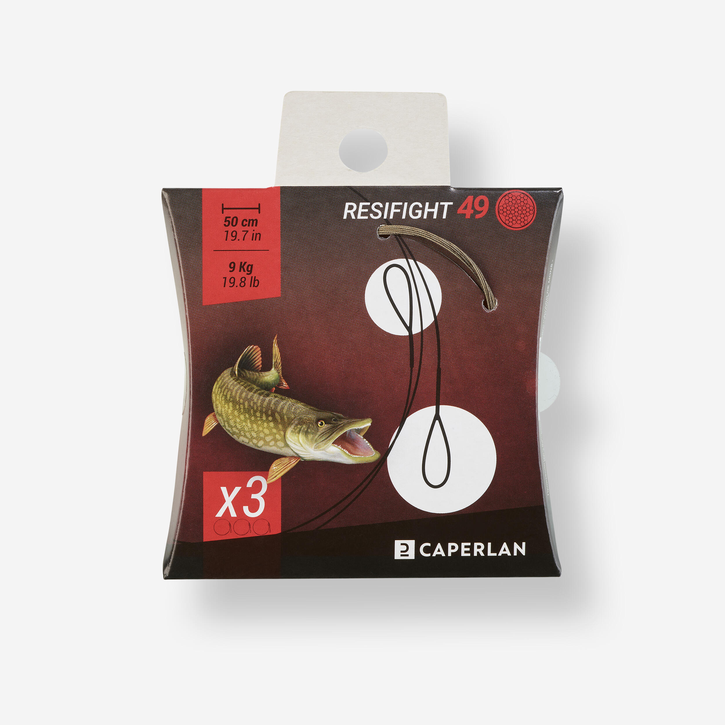 CAPERLAN Nadväzec Resifight 49 na lov dravcov 2 slučky 9 kg šedá 235@UNI-CAPERLAN