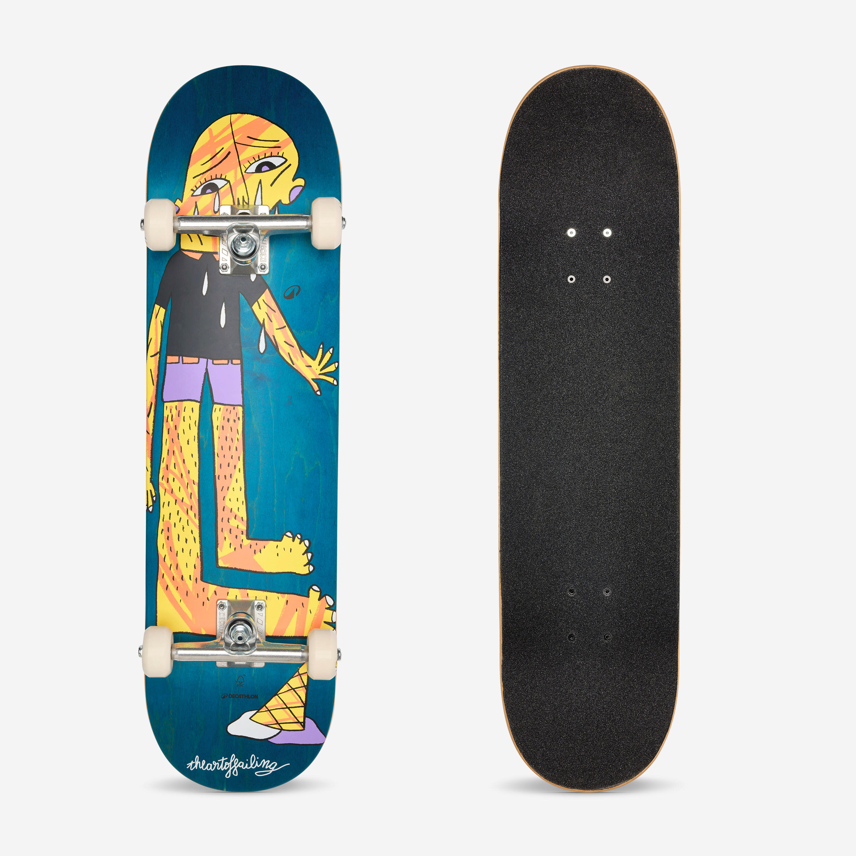 DECATHLON Kompletný skateboard CP500 Ice Cream od 12 rokov modrá 8