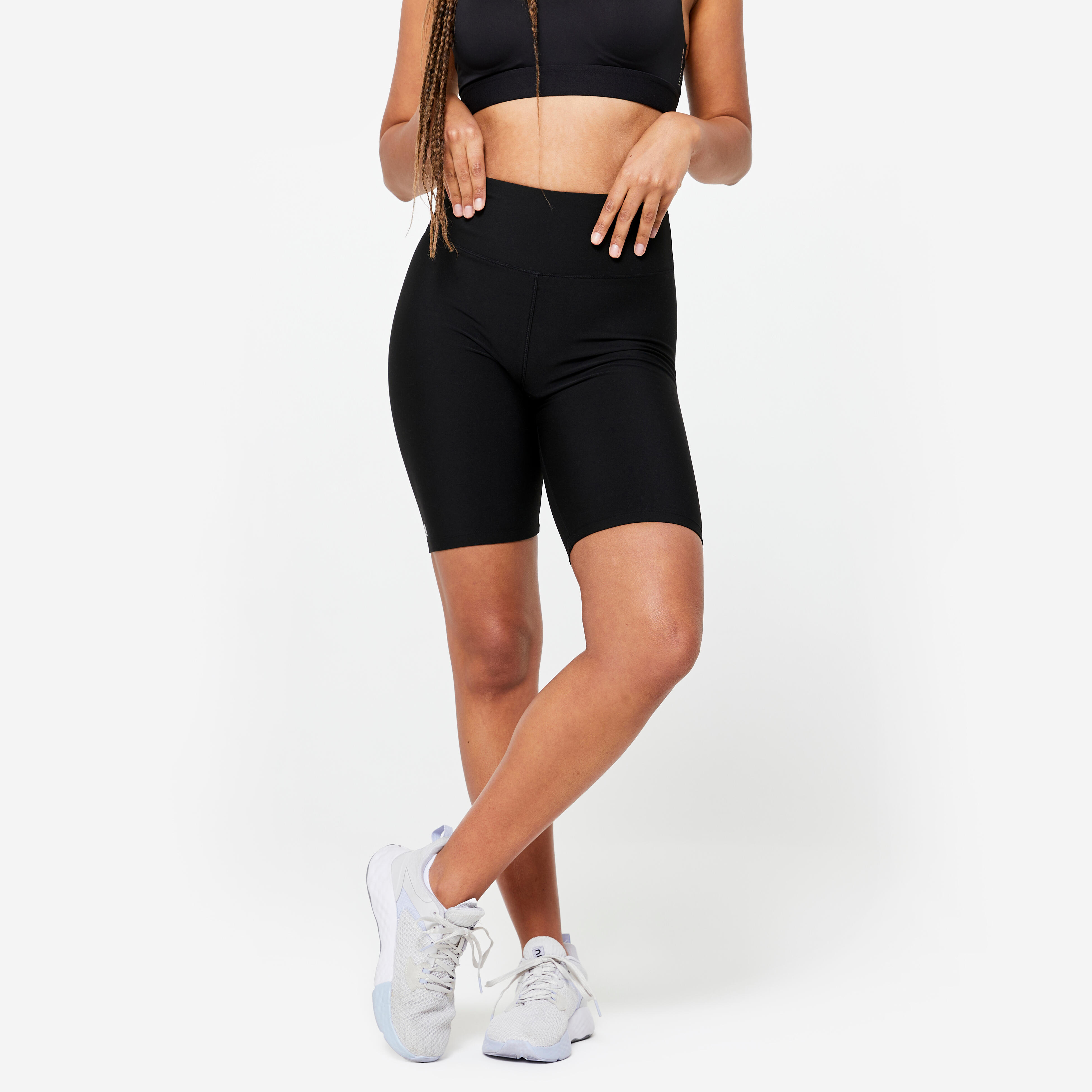 DOMYOS DÁMSKE LEGÍNY 100 NA FITNESS čierne XL-DOMYOS