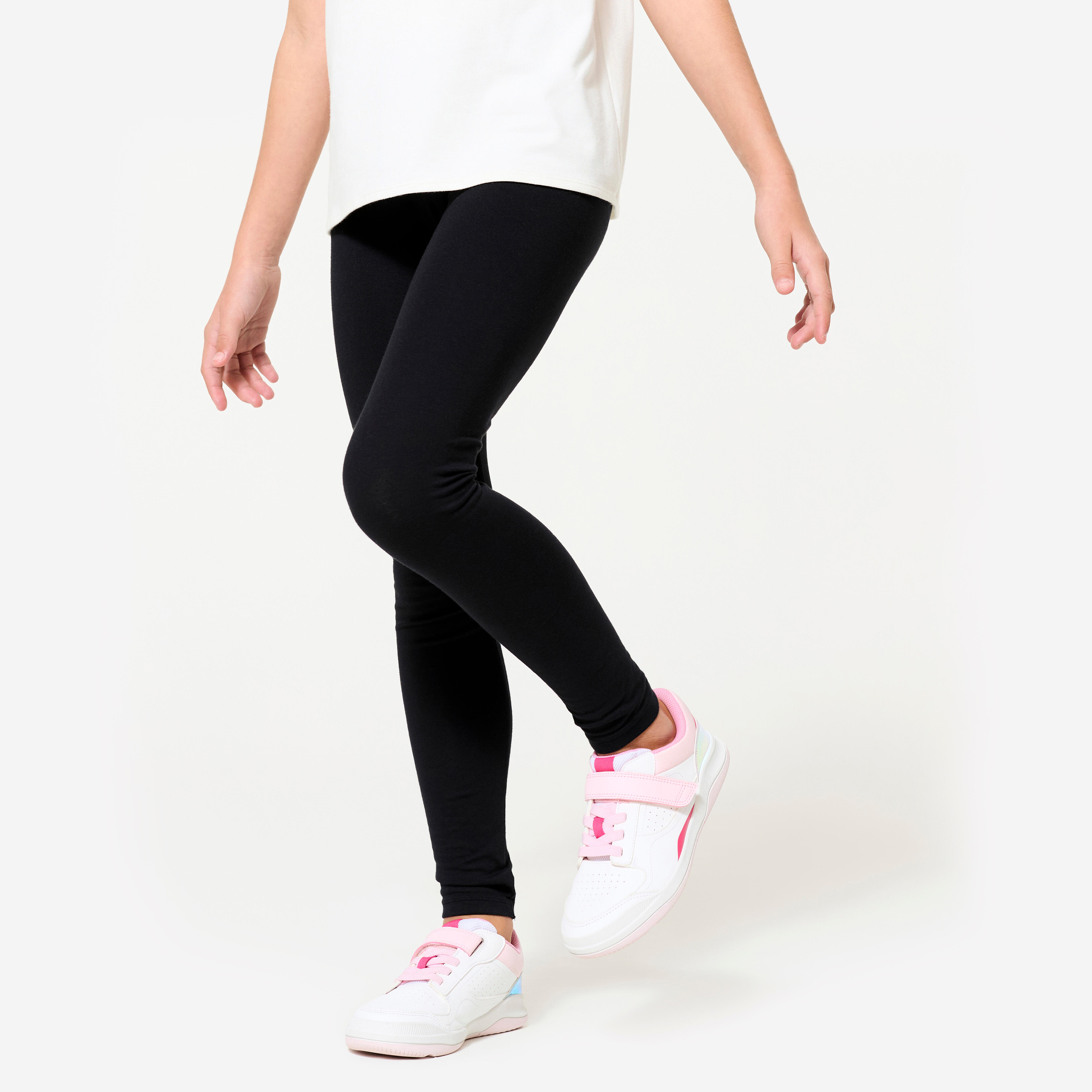 DOMYOS DIEVČENSKÉ LEGÍNY 100 NA CVIČENIE čierne 160-166 cm-DOMYOS