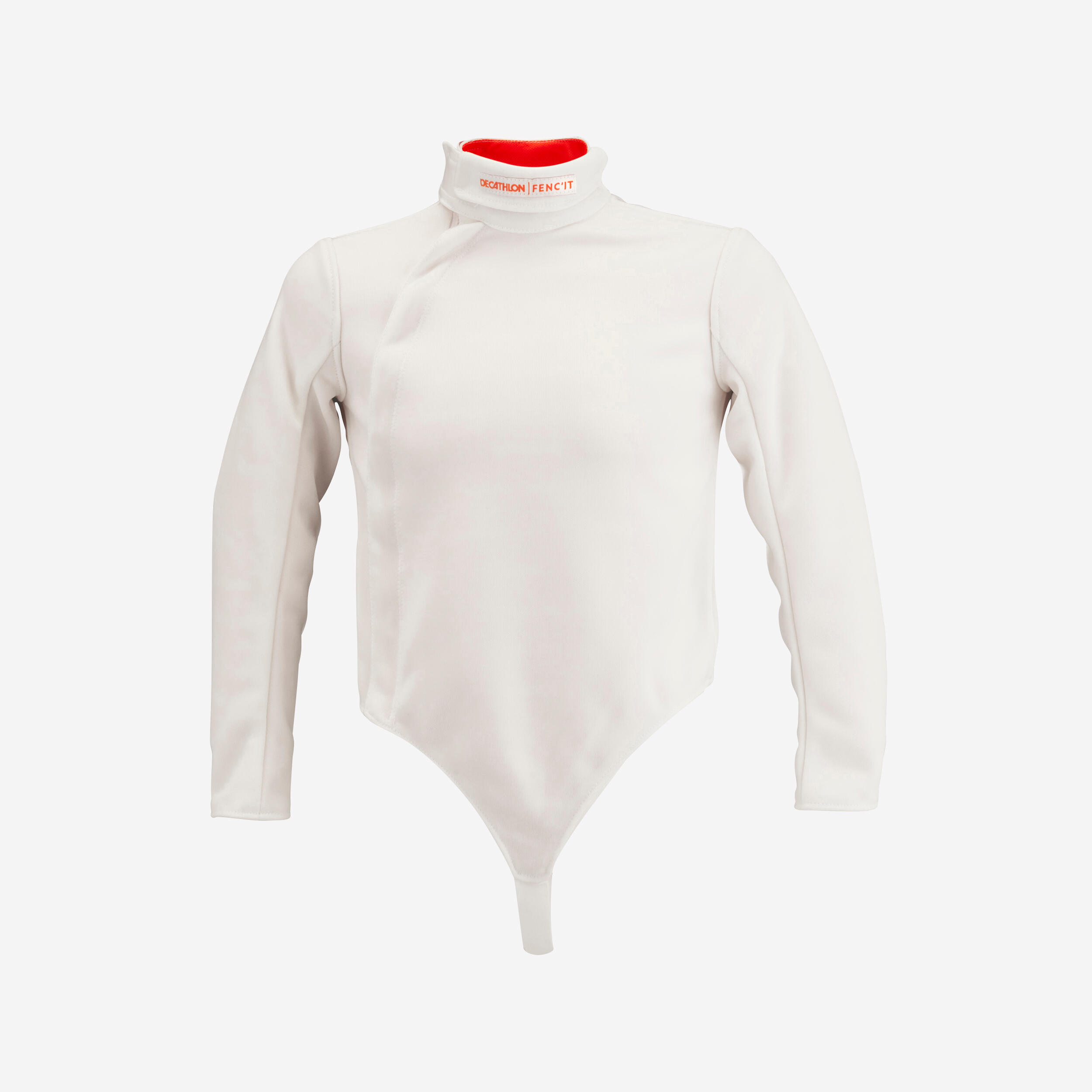 FENC'IT Detský šermiarsky plastrón pre ľavákov 350N biela 113-122 cm-FENC'IT