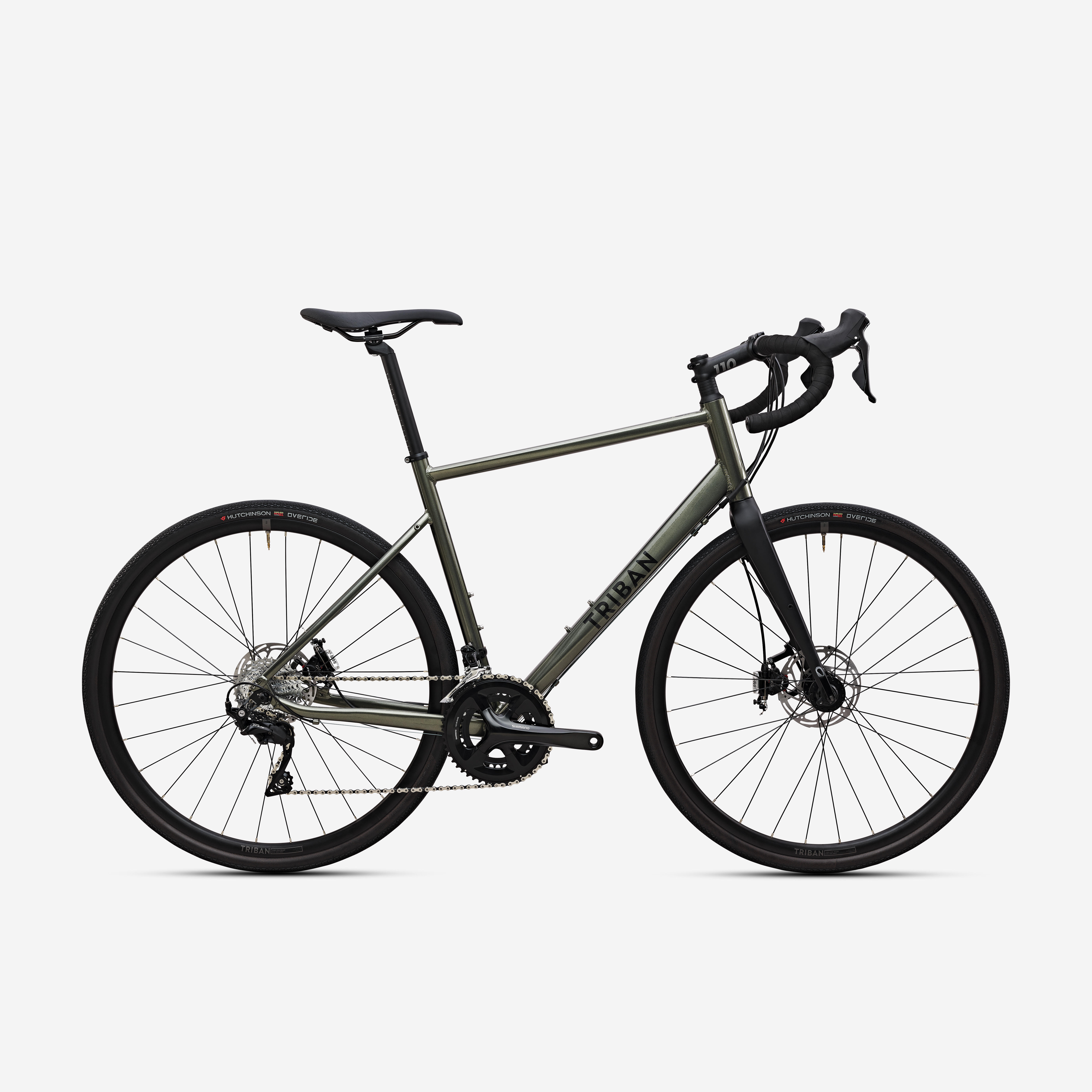 Gravel bicykel Triban RC520 Shimano 105 kaki zelená XS 2025-TRIBAN