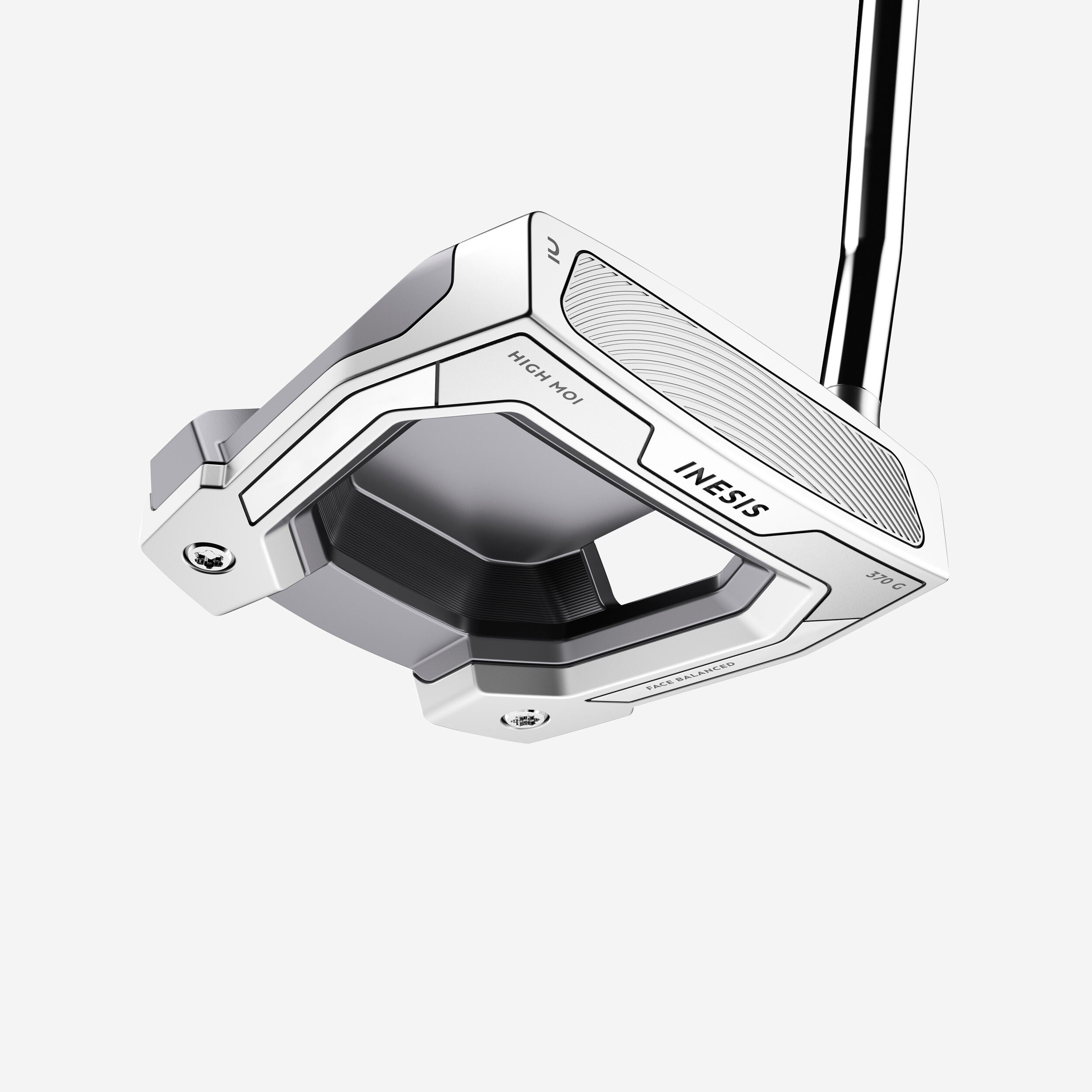 INESIS Golfový putter Face Balanced pre pravákov HIGH MOI šedá 34_QUOTE_-INESIS