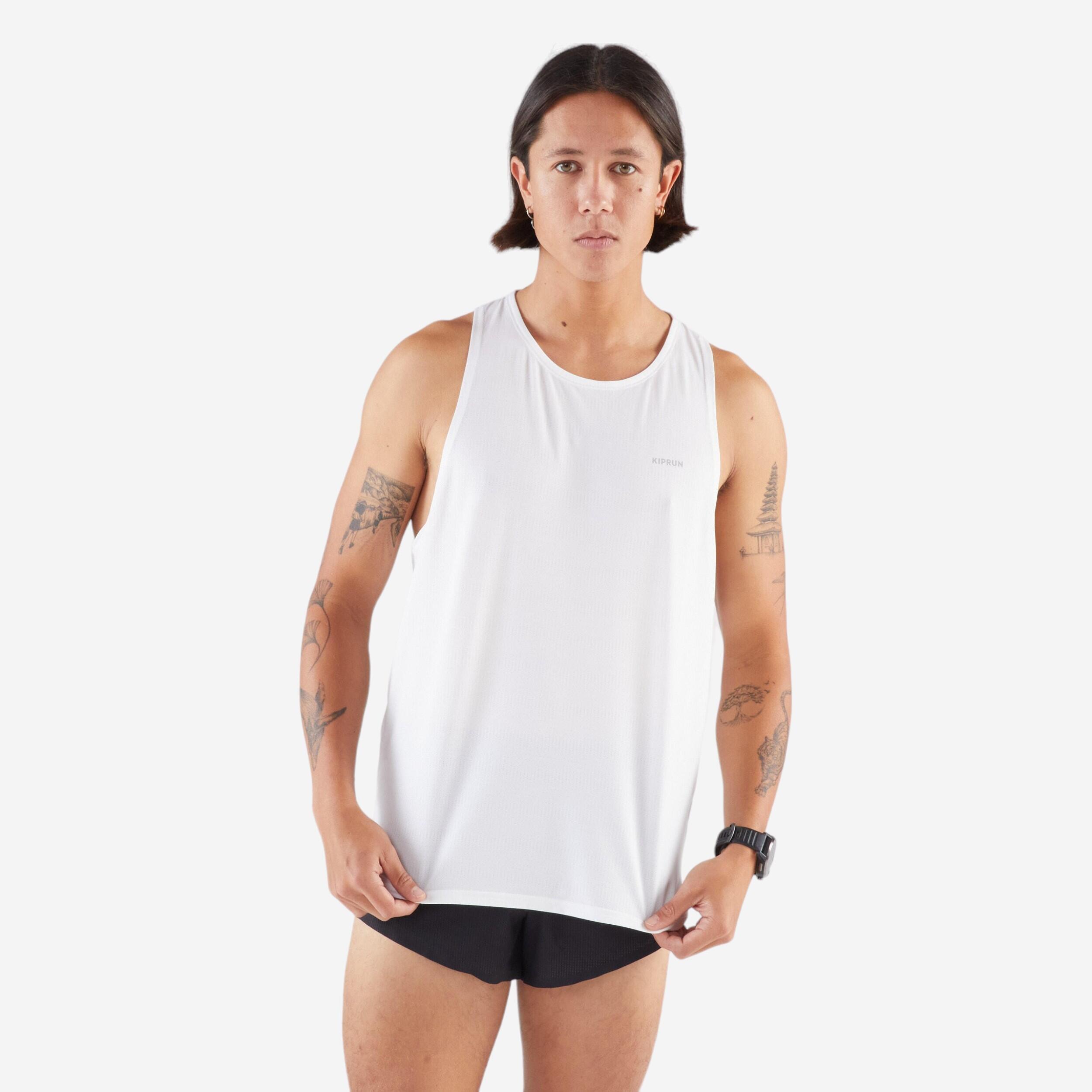 KIPRUN Bežecké tielko 900 Light biele 349@2XL-KIPRUN