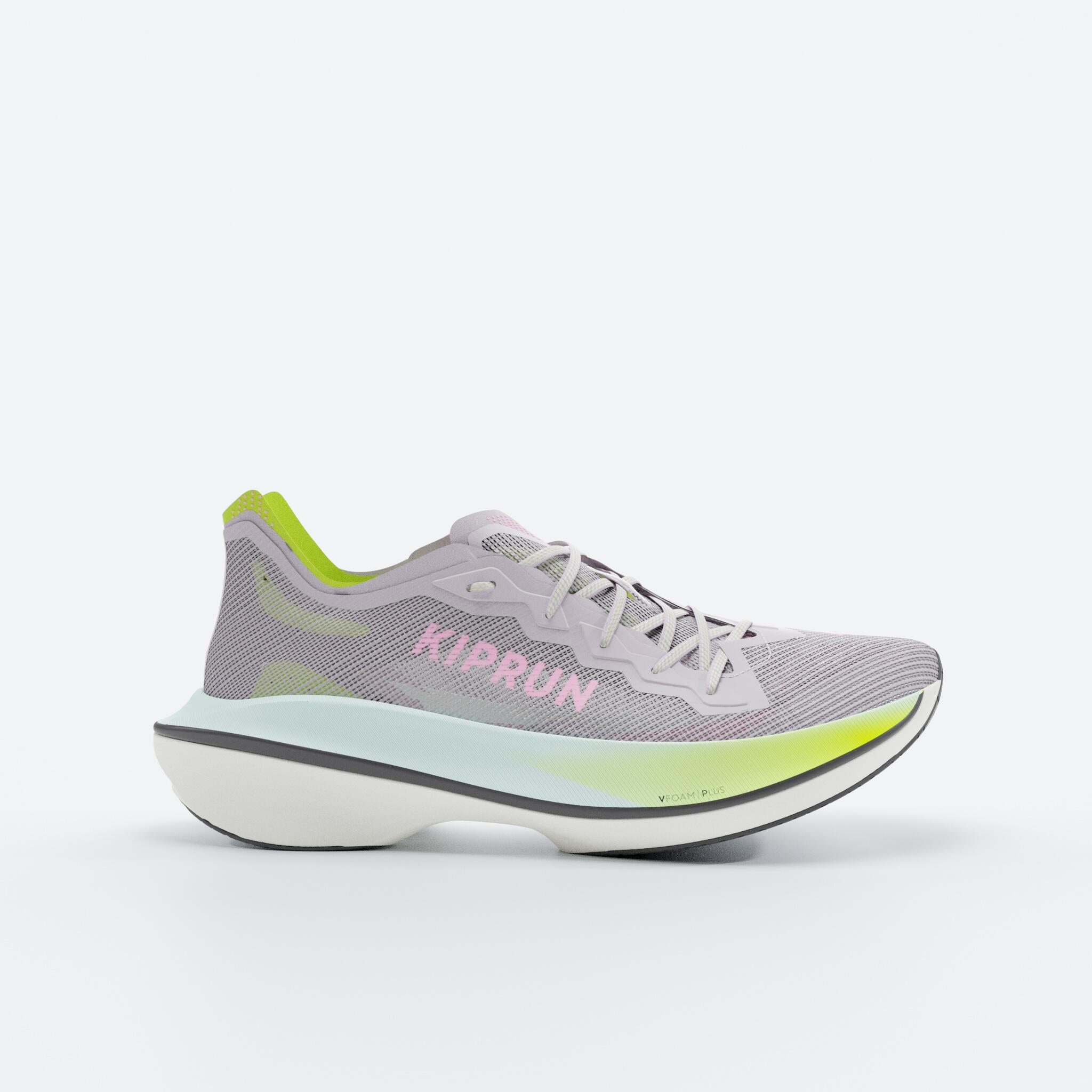 KIPRUN Dámska bežecká obuv s karbónovým plátom KD900X LD2 fialová fialová 273@38-KIPRUN