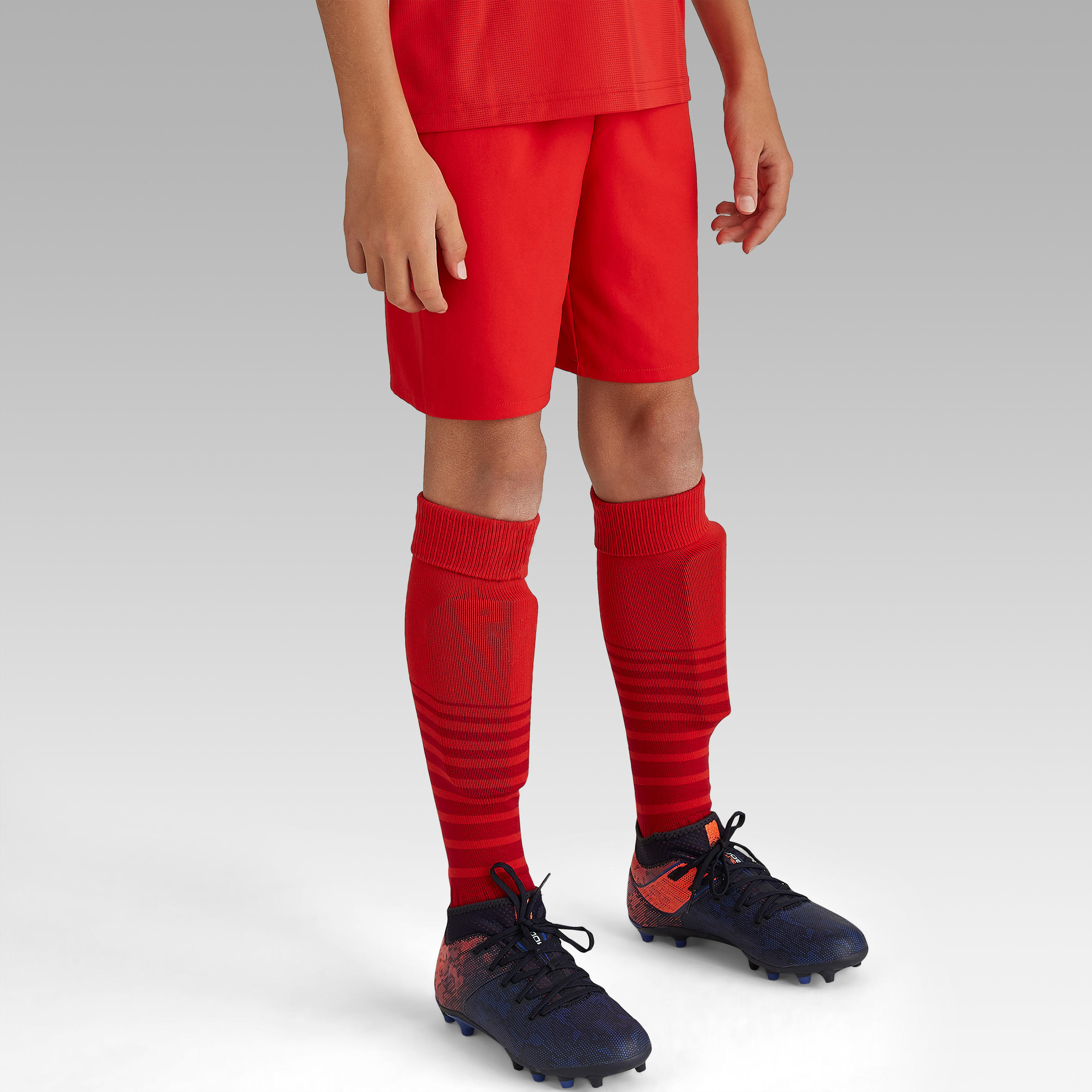 KIPSTA Detské futbalové šortky Viralto Club červené 141-150 cm-KIPSTA