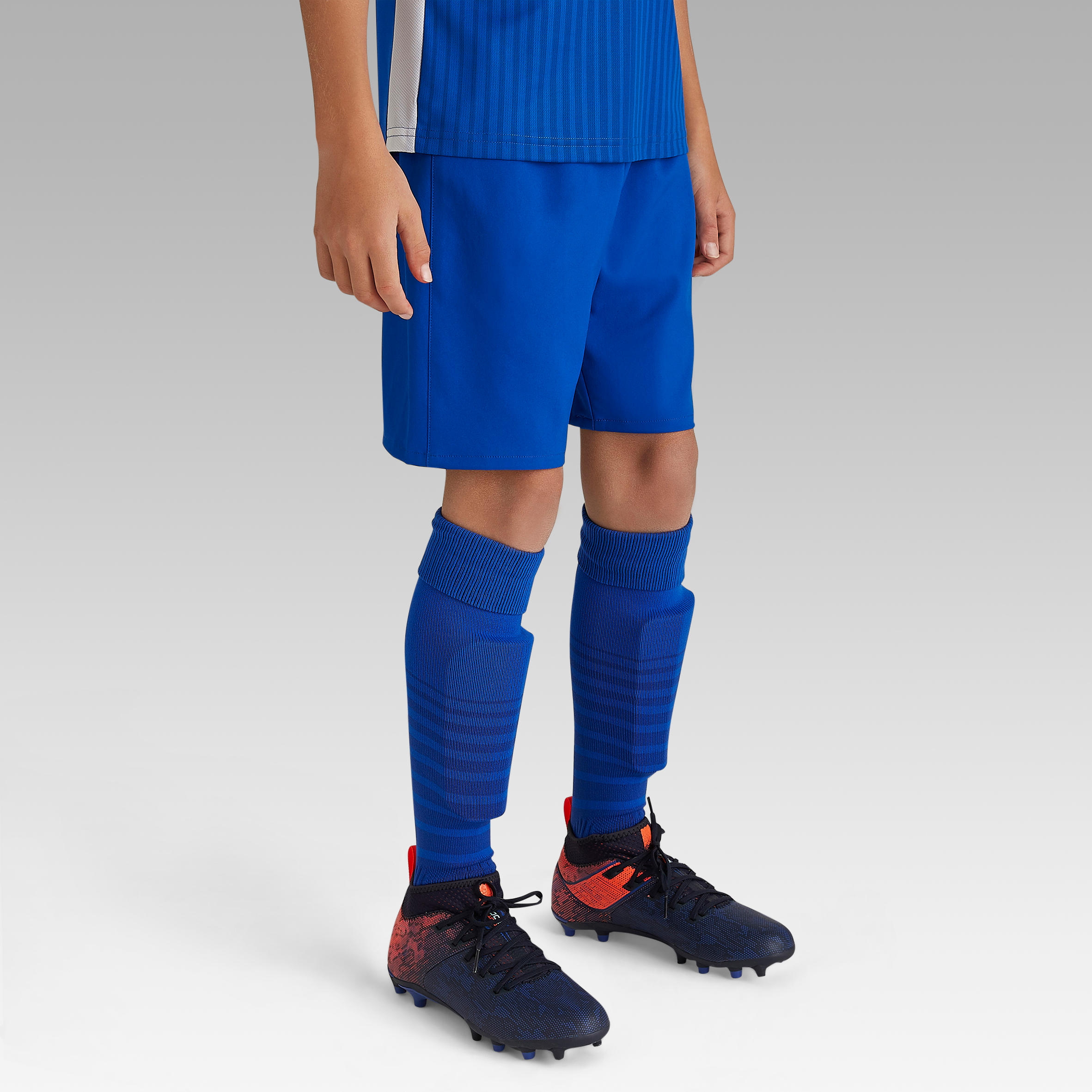 KIPSTA Detské futbalové šortky Viralto Club modré 131-140 cm-KIPSTA