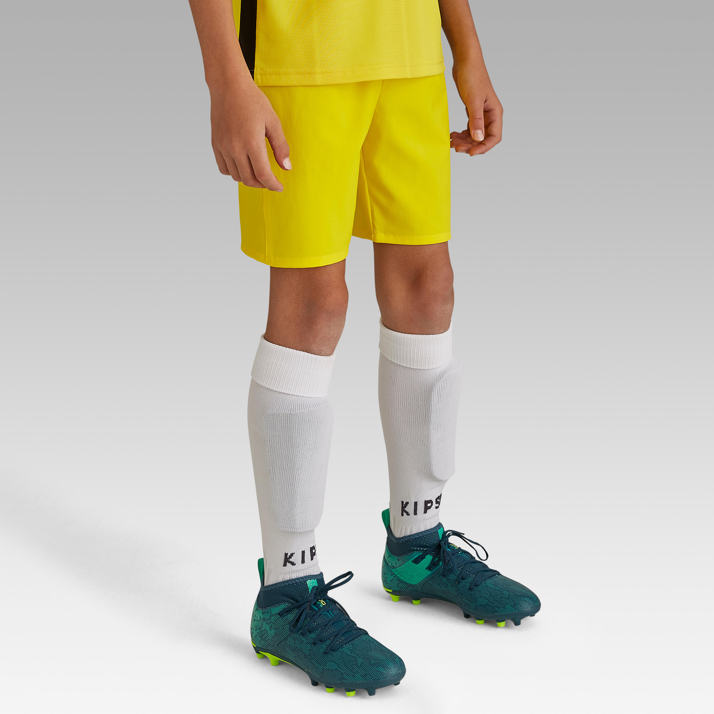 KIPSTA Detské futbalové šortky Viralto Club žlté žltá 131-140 cm-KIPSTA