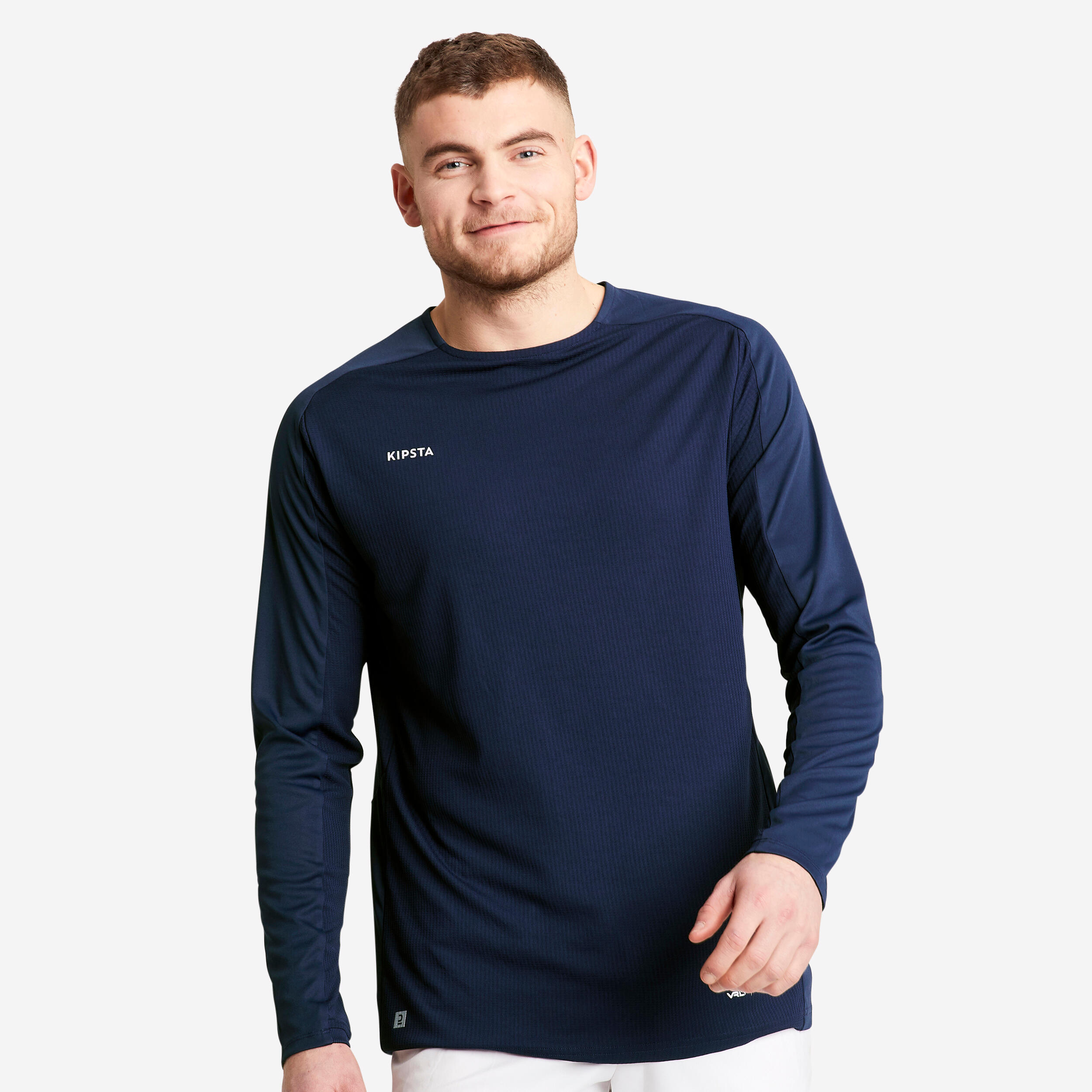 KIPSTA Futbalový dres s dlhým rukávom VIRALTO CLUB námornícky modrý 2XL-KIPSTA