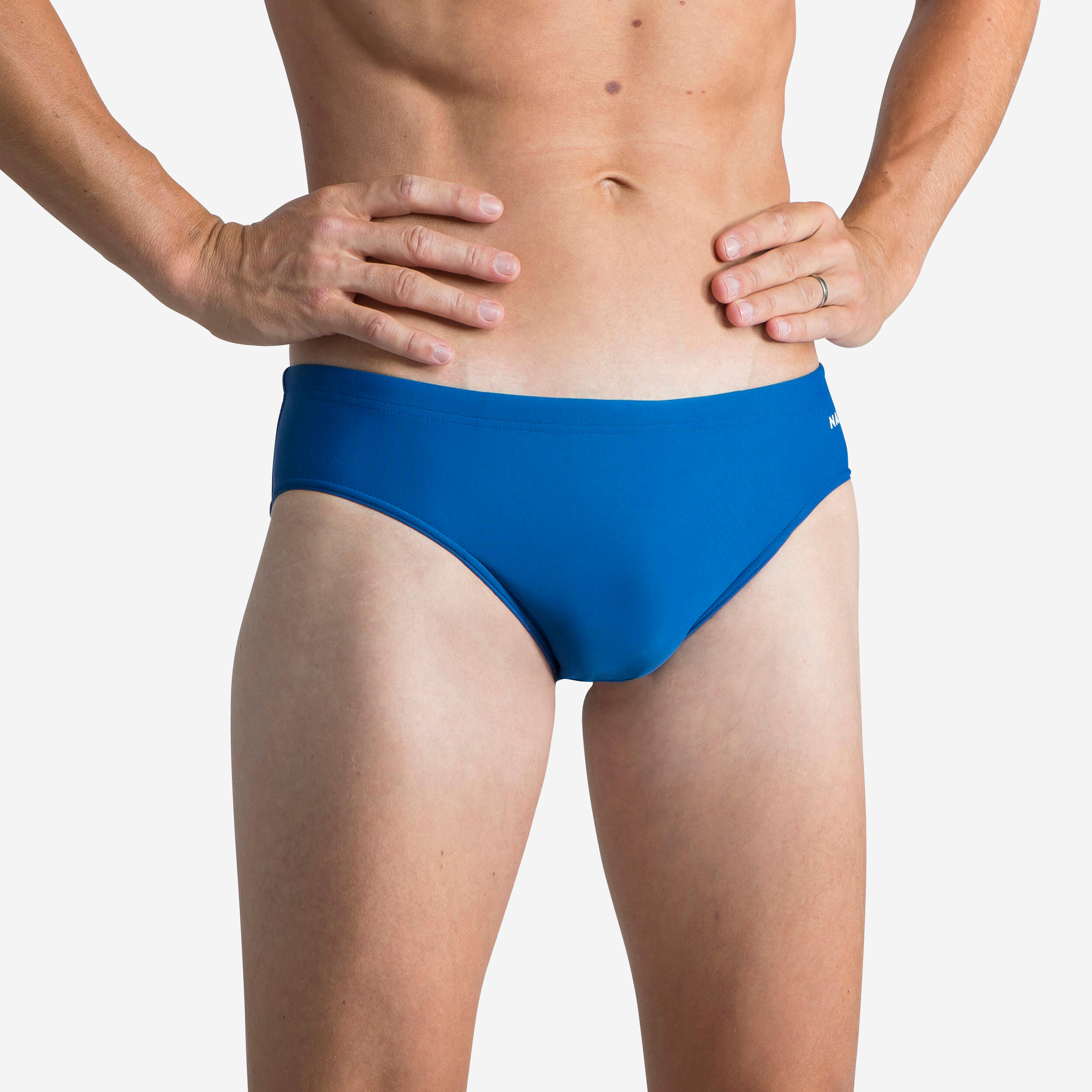 NABAIJI Pánske slipové plavky 100 Basic modré 2XL-NABAIJI