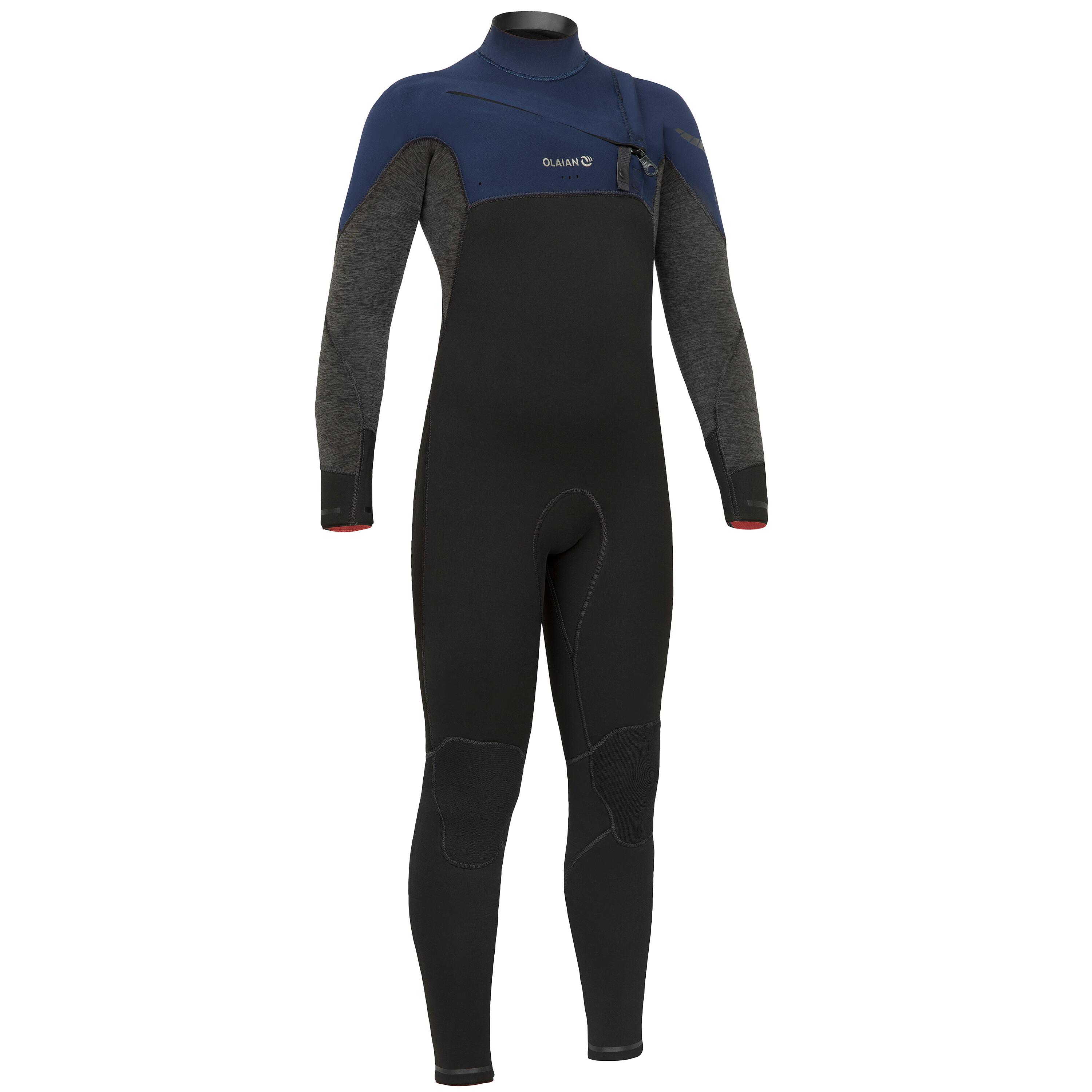 OLAIAN Detská celotelová kombinéza 900 z neoprénu hrúbky 4/3 mm čierna 151-160 cm-OLAIAN