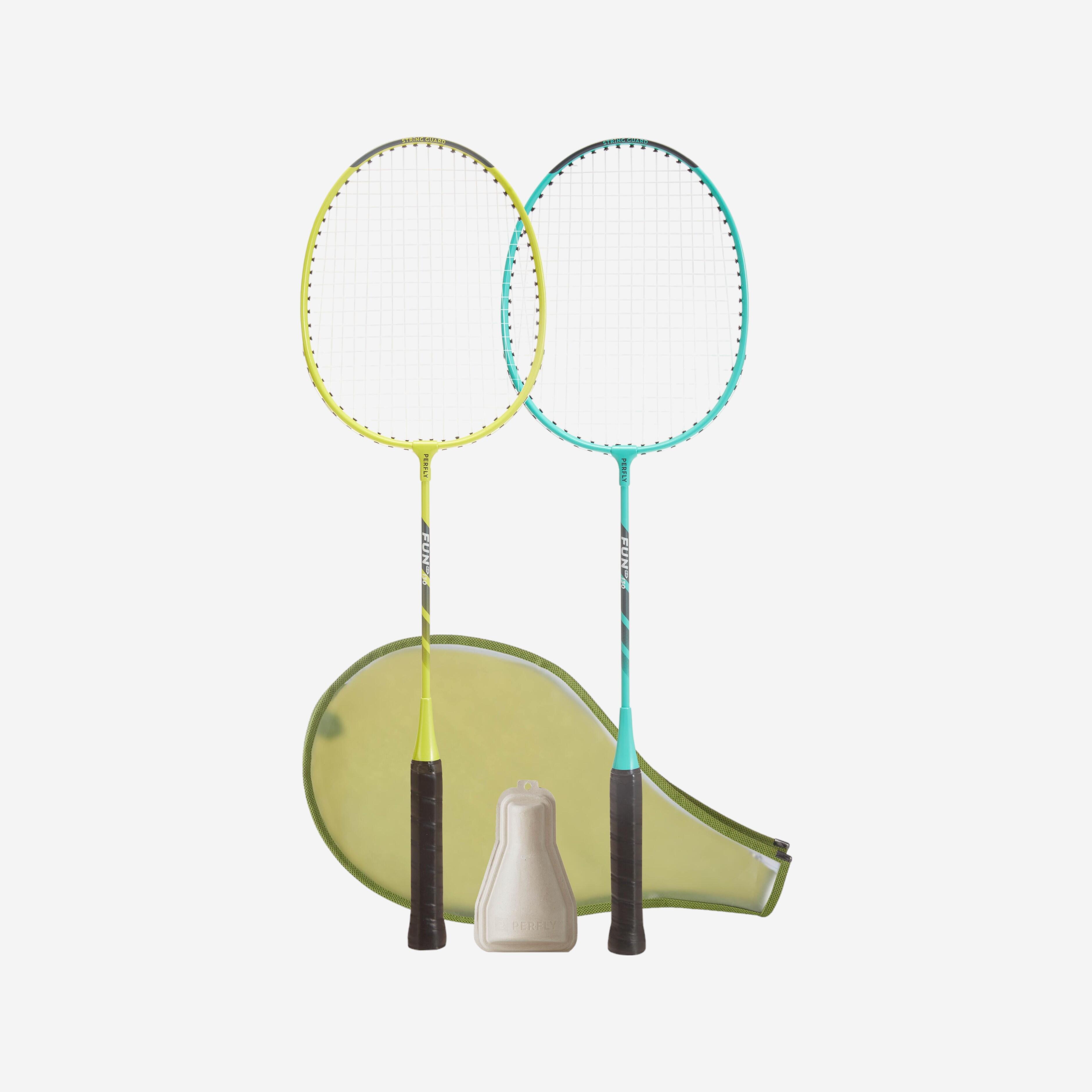 PERFLY Bedmintonová súprava Fun Set BR130 tyrkysovo-limetková modrá-PERFLY