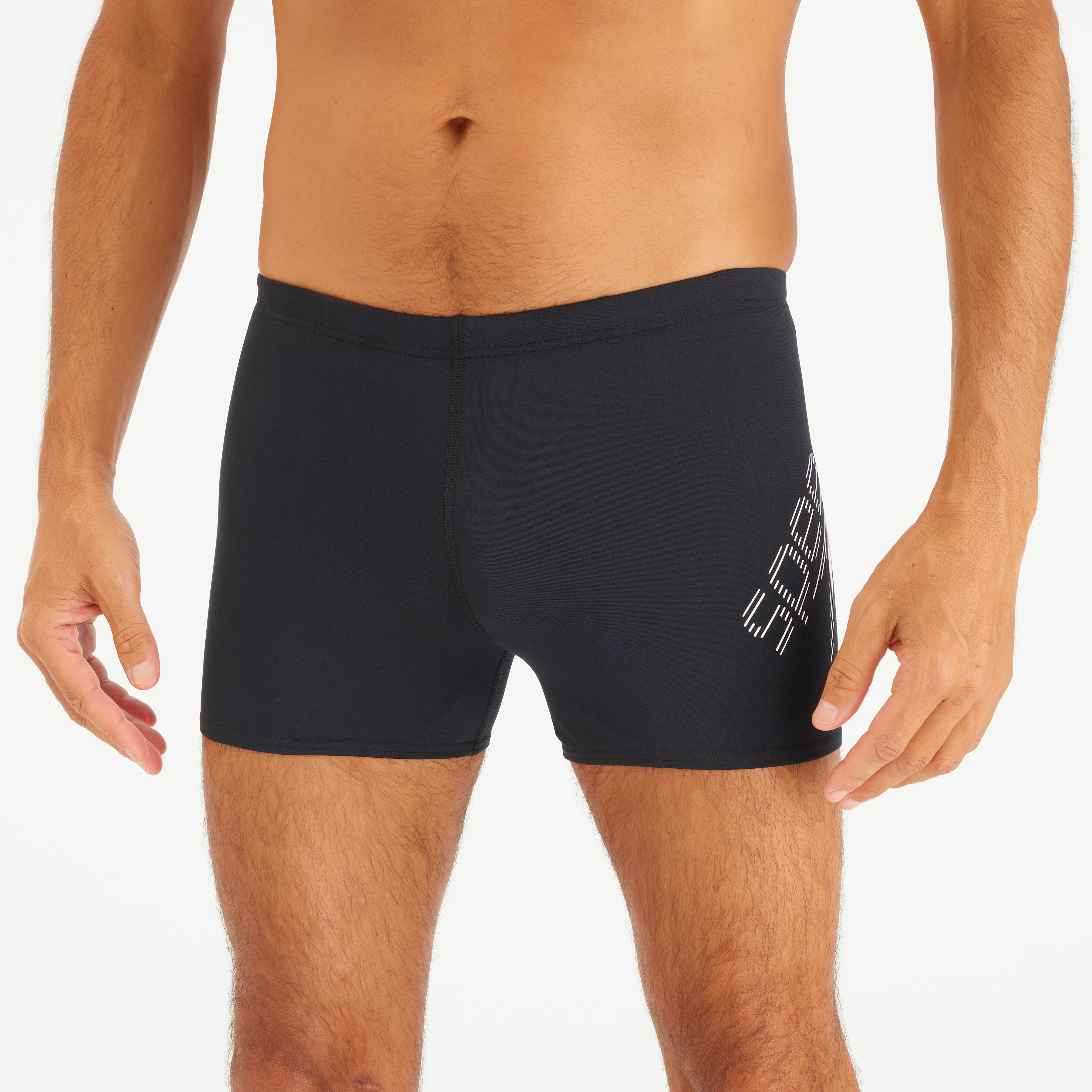 Pánske boxerkové plavky SPEEDO čierno-biele čierna 340@S-M-SPEEDO