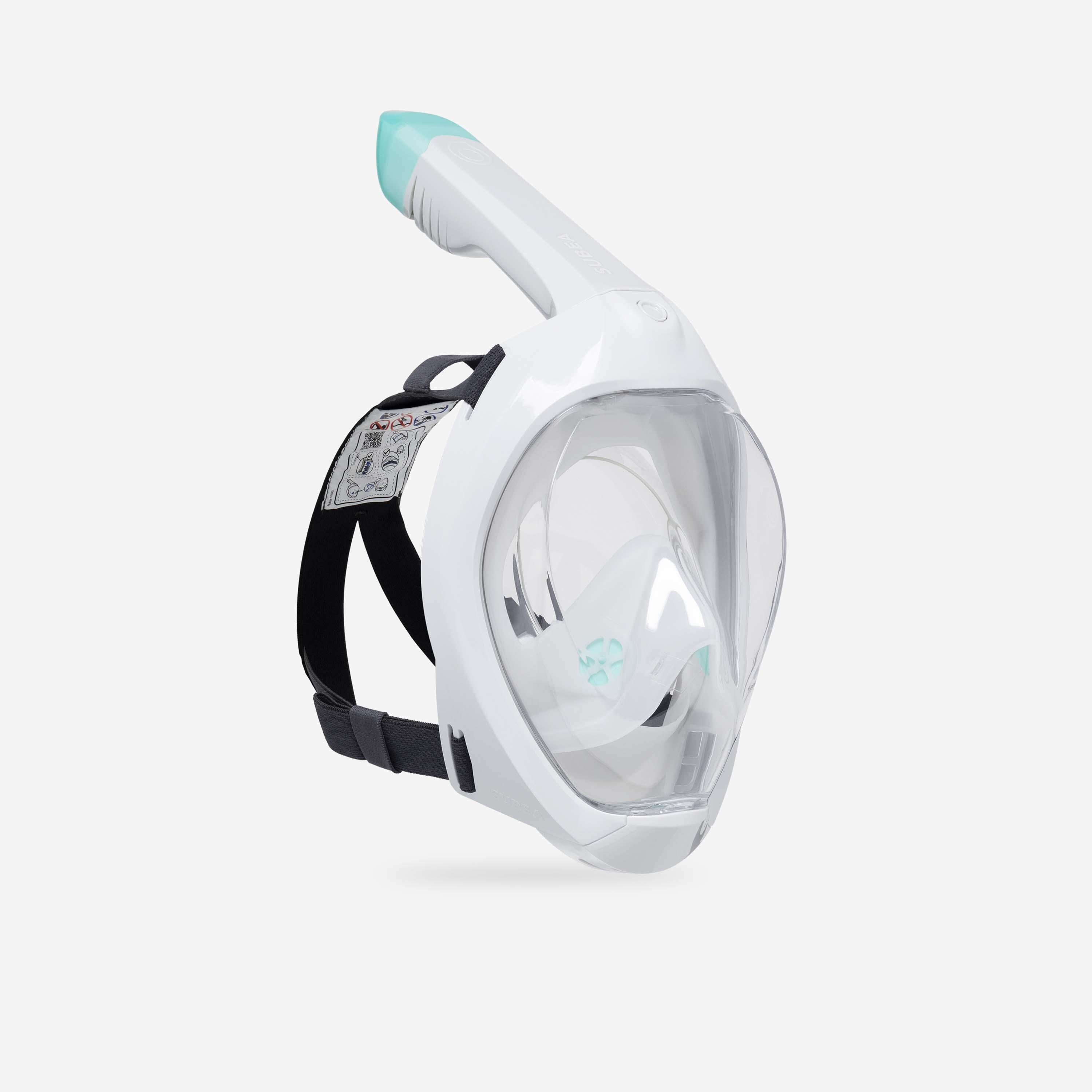 SUBEA Maska Easybreath na šnorchlovanie sivá modrá 200@M-L-SUBEA