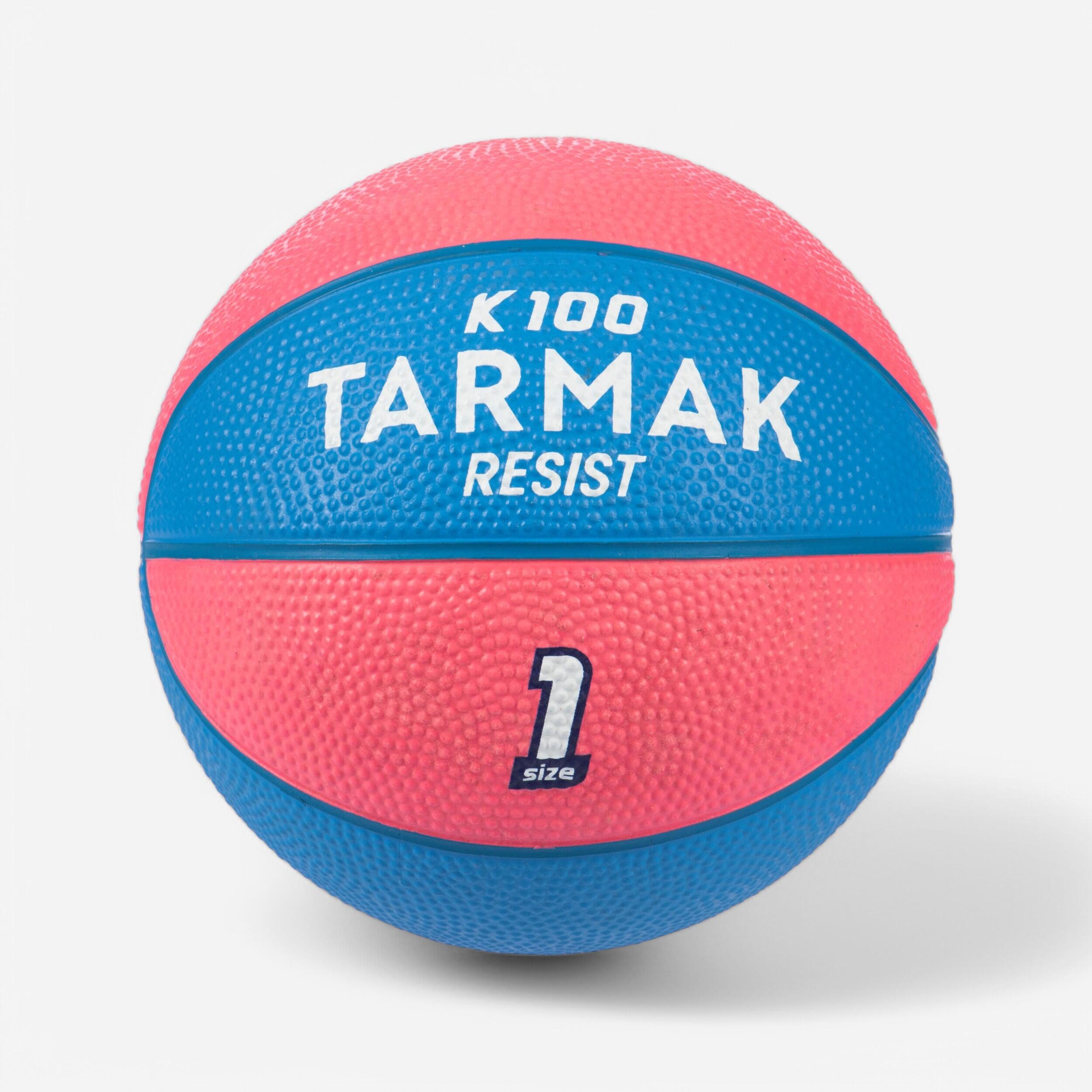 TARMAK Mini ballon de basketball taille 1 enfant - k100 rubber bleu rose modrá 120@1-TARMAK
