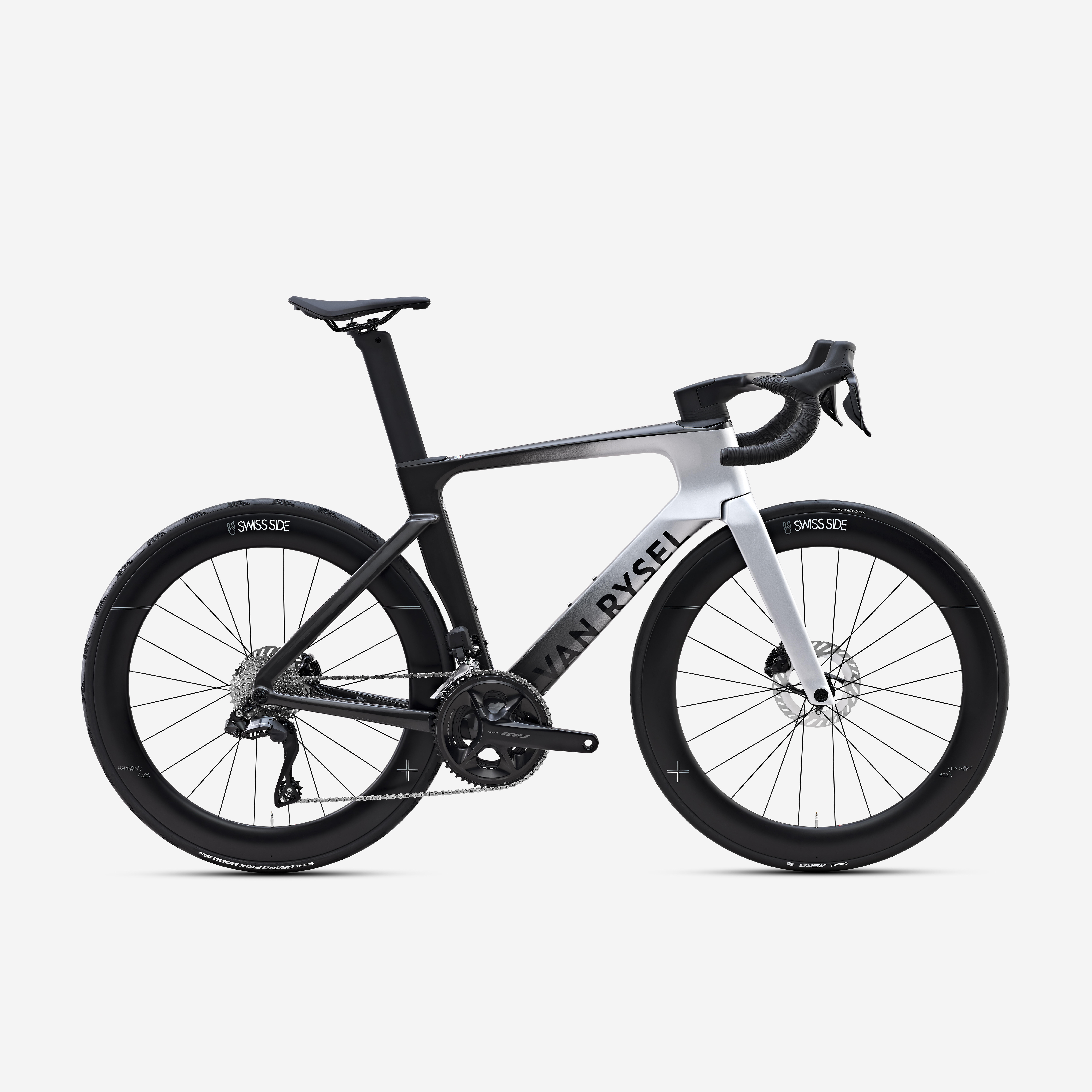 VAN RYSEL Cestný bicykel RCR-F Pro Shimano 105 Di2 12R sivý šedá M 2025-VAN RYSEL