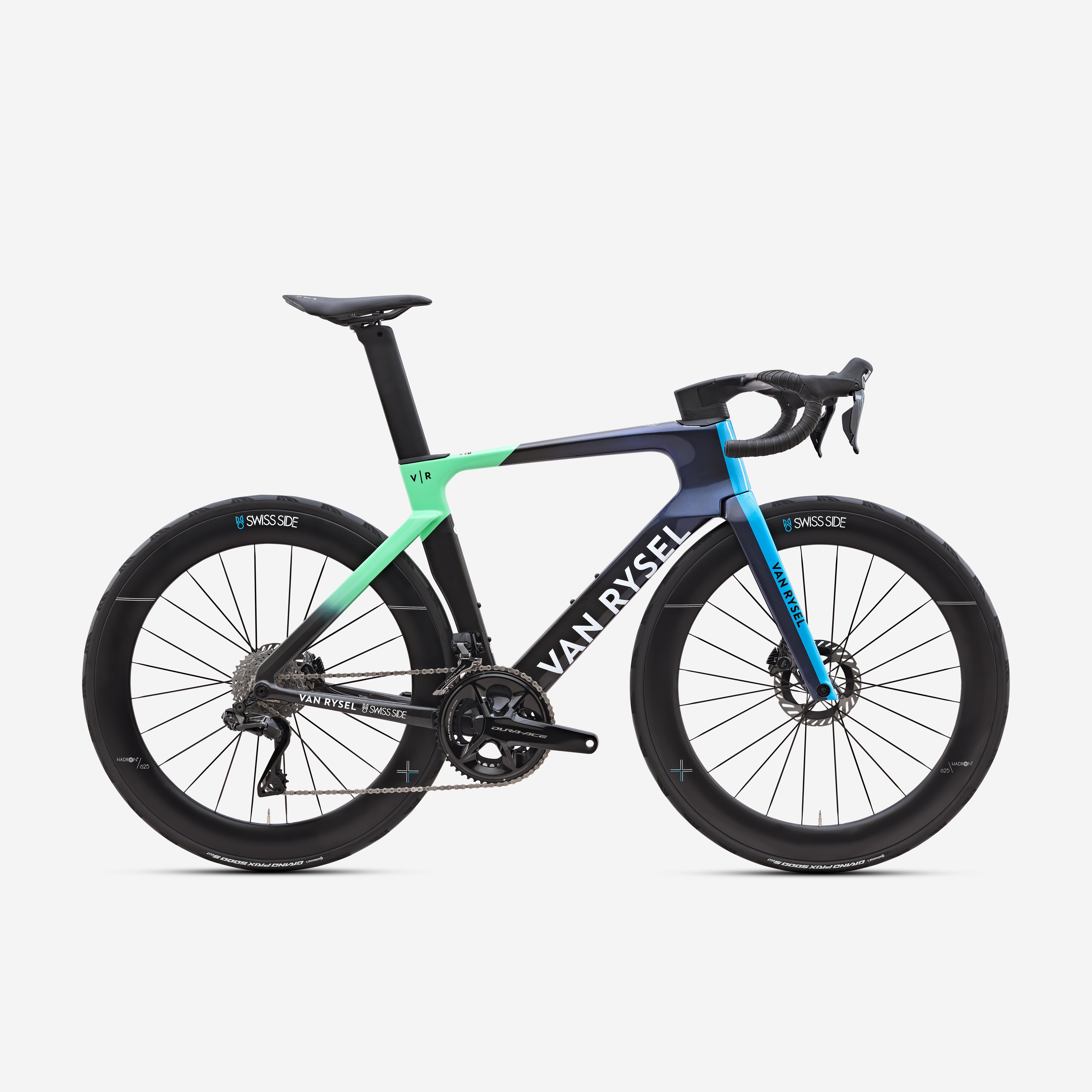 VAN RYSEL Cestný bicykel RCR-F Pro Shimano Dura Ace Di2 12R Decathlon AG2R modrá L 2025-VAN RYSEL