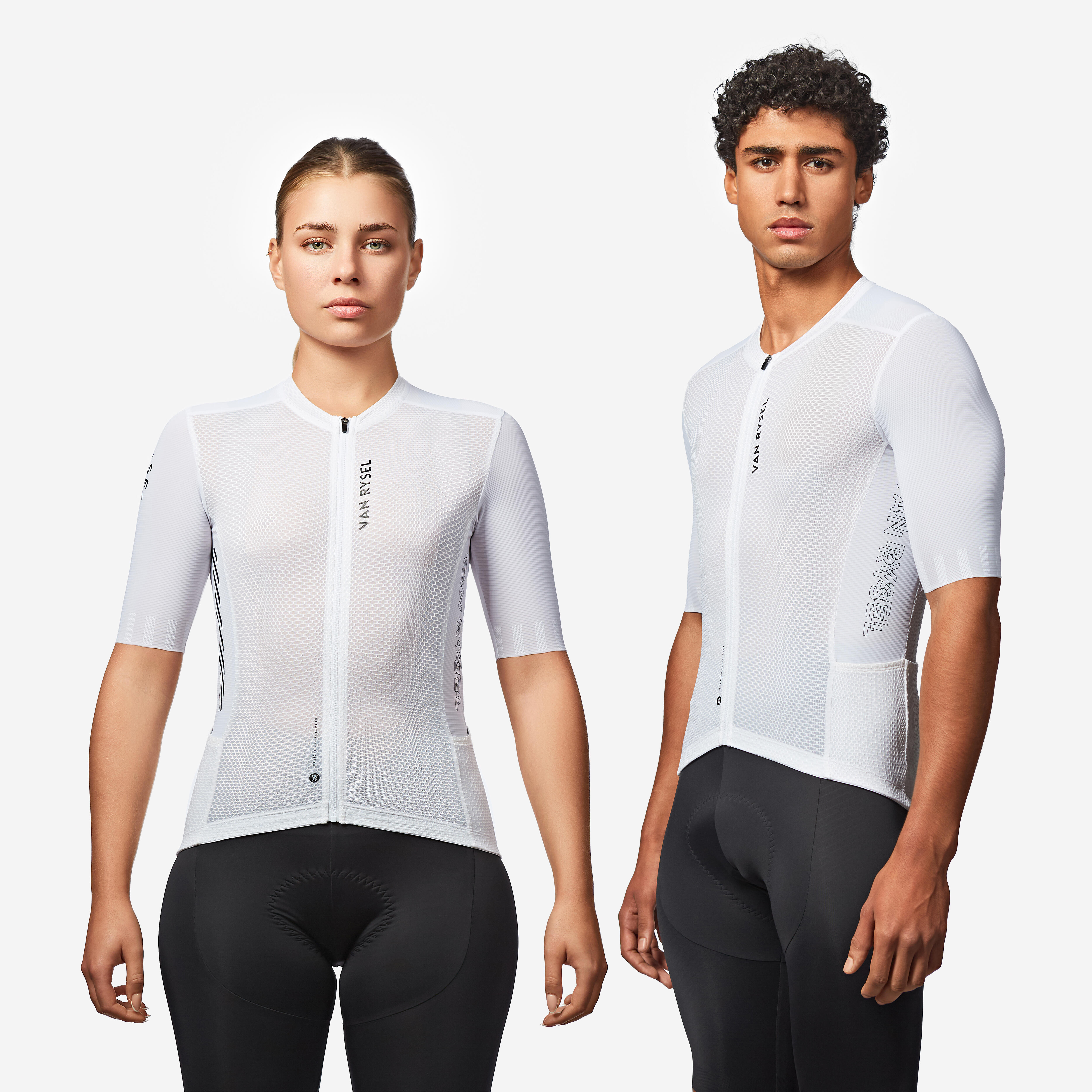 VAN RYSEL Cyklistický dres RCR 2 Ultralight krátky rukáv biely 349@L-VAN RYSEL